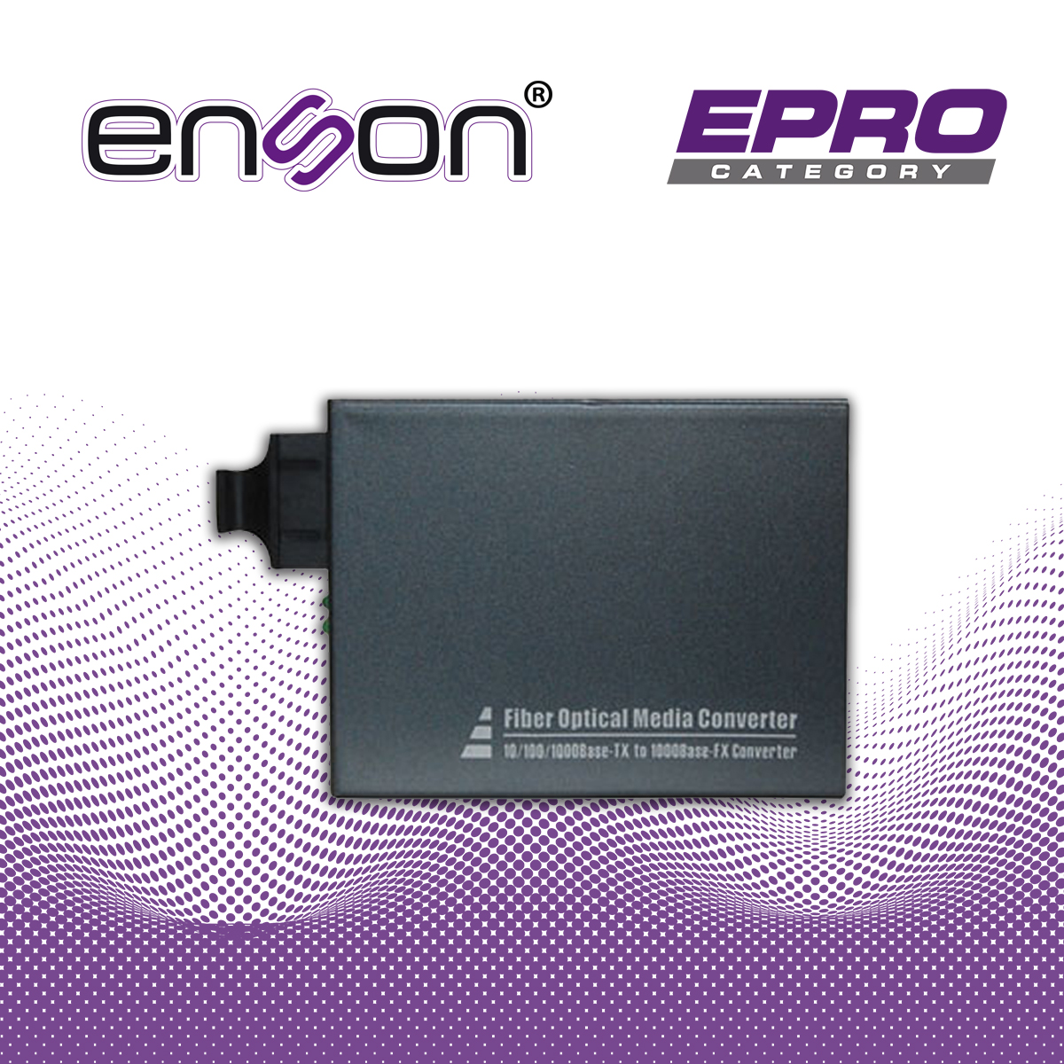CONVERTIDOR DE MEDIOS ENS-MC100SC COBRE 1000BASE-T A FIBRA MULTIMODO 1000BASE-SX/LX HASTA 550M CONECTOR SC