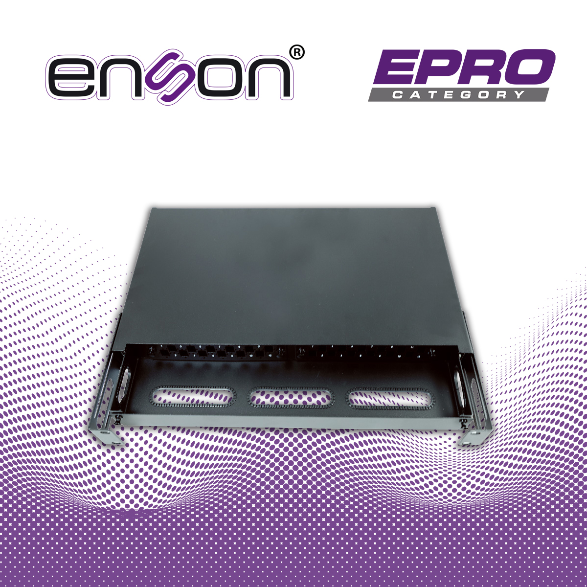 CAJA DE DISTRIBUIDOR DE FIBRA OPTICA ENSON ENS-MDF8003 PARA DOS MODULOS COMPATIBLE CON MINI PANEL ENS-PA6LCMM Y ENS-PA12LCMM