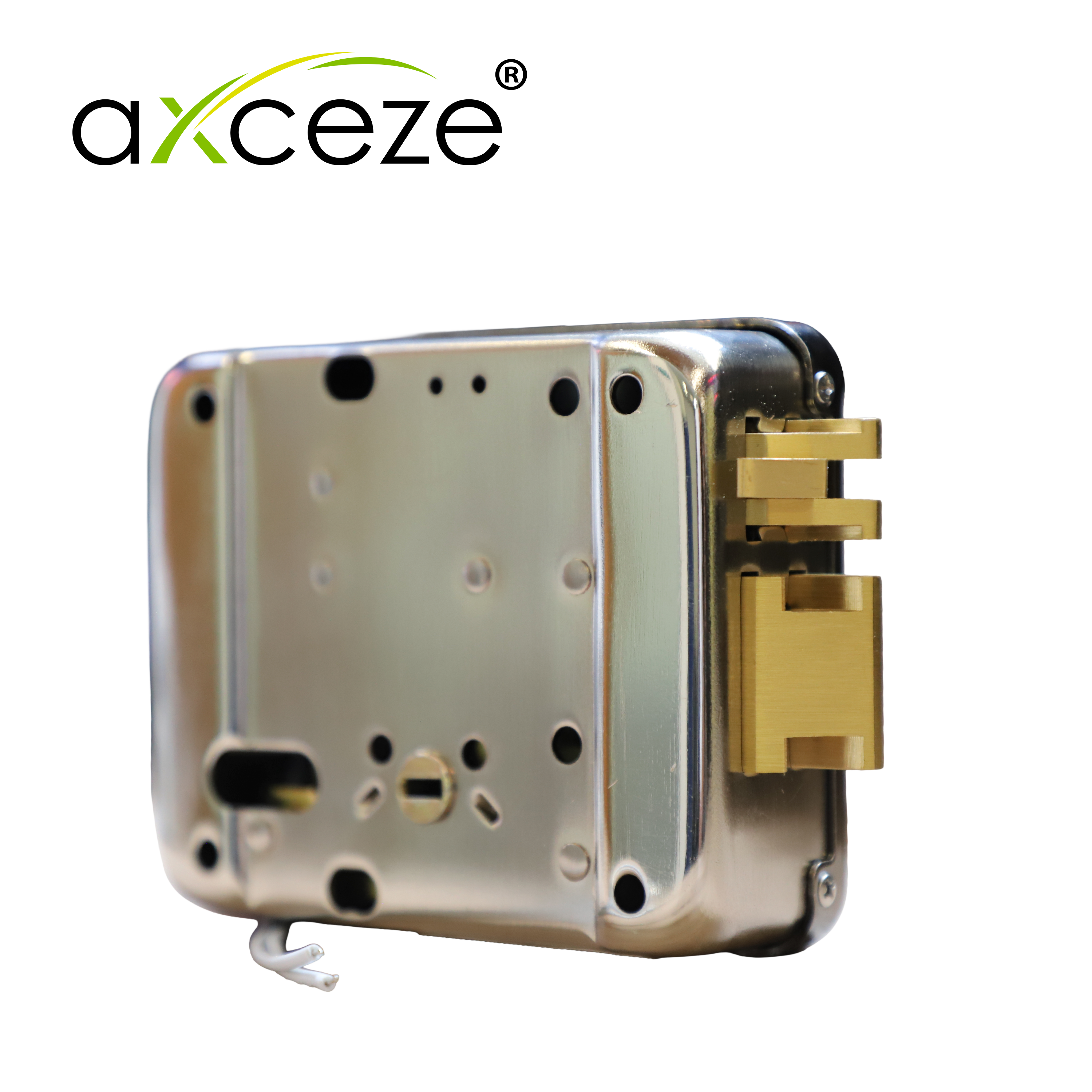 CERRADURA ELECTROMECANICA AXCEZE AX-LOCKL  ORIENTACION IZQUIERDA INSTALACION  SOBRE PONER  APERTURA INTERNA POR BOTON FABRICADA EN ACERO