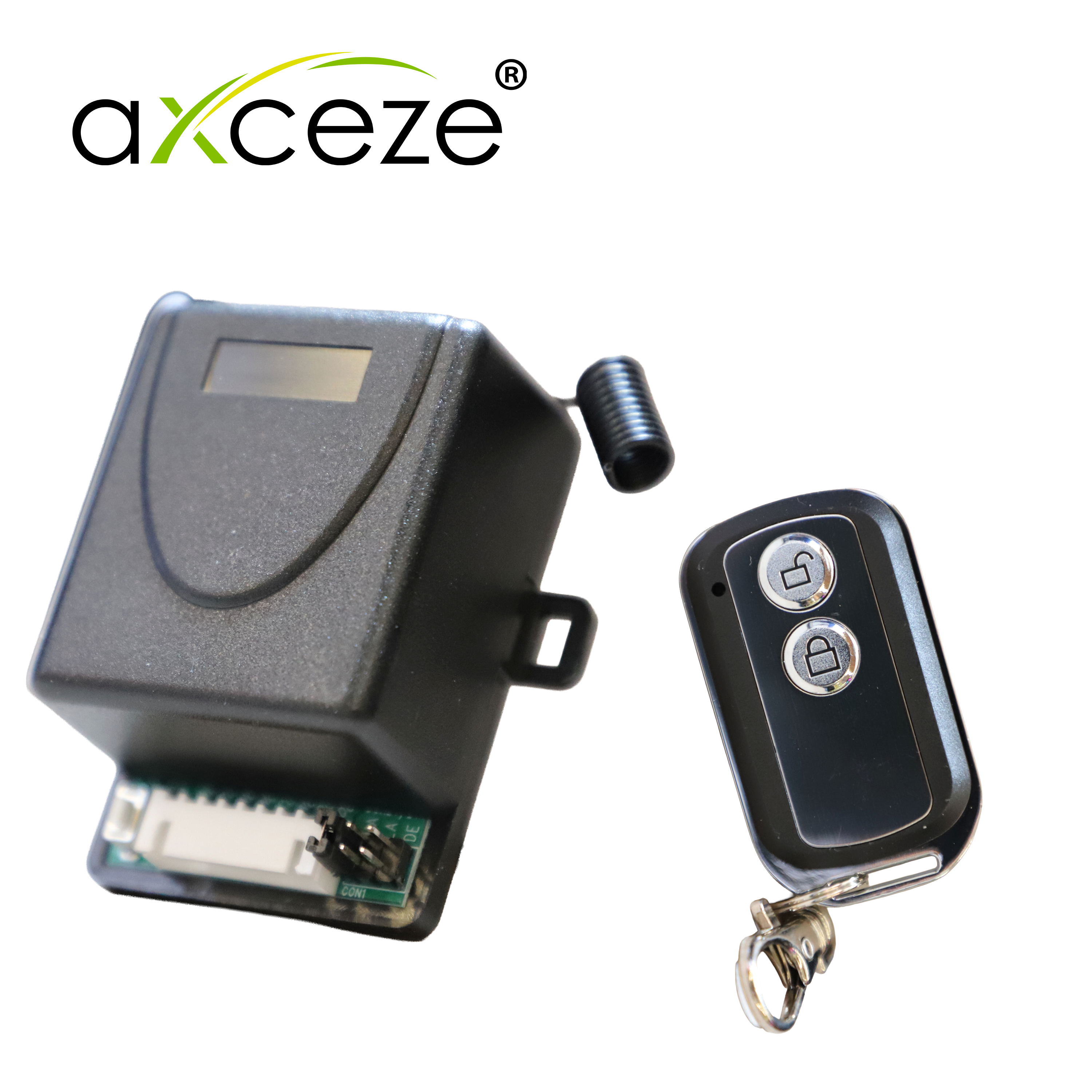KIT DE CERRADURA  AX-SLOCK CONTROL REMOTO AX-REC10 Y FUENTE DE PODER  INCLUYE ELEMENTOS PARA APERTURAR UNA PUERTA A DISTANCIA 
