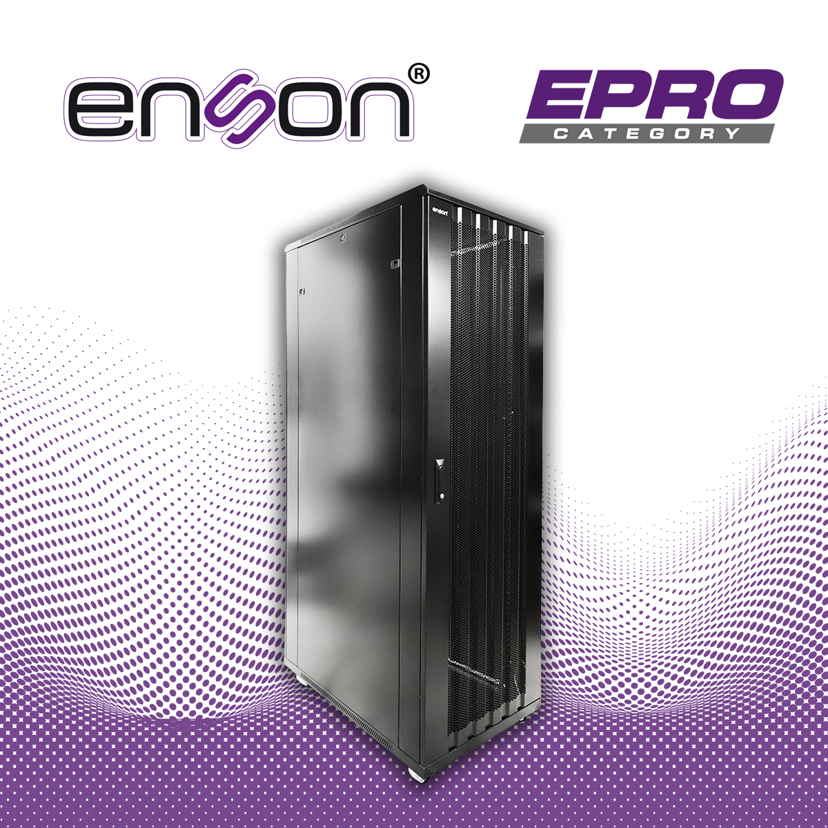 GABINETE DE PISO DESENSAMBLADO ENSON ENS-RGB42UD 42UR 600X1000MM PUERTA PRINCIPAL DE MALLA CON CERRADURA DE SEGURIDAD ABATIBLE PANELES LATERALES REMOVIBLES PUERTA TRASERA METALICA PARA TRABAJO Y POSTES AJUSTABLES