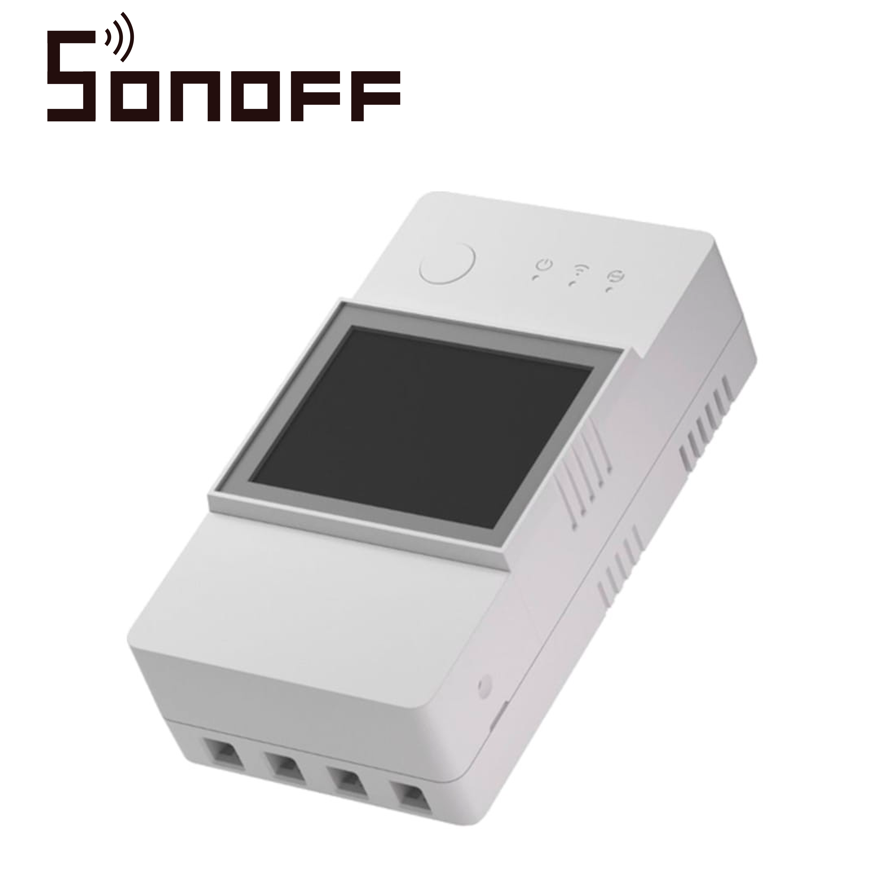 Interruptor Inteligente Con Monitoreo De Temperatura Y Humedad Sonoff Thr320d Con Display Conexion Wifi 2.4GHZ Soporta Hasta 20A Compatible Con Asistentes Virtuales