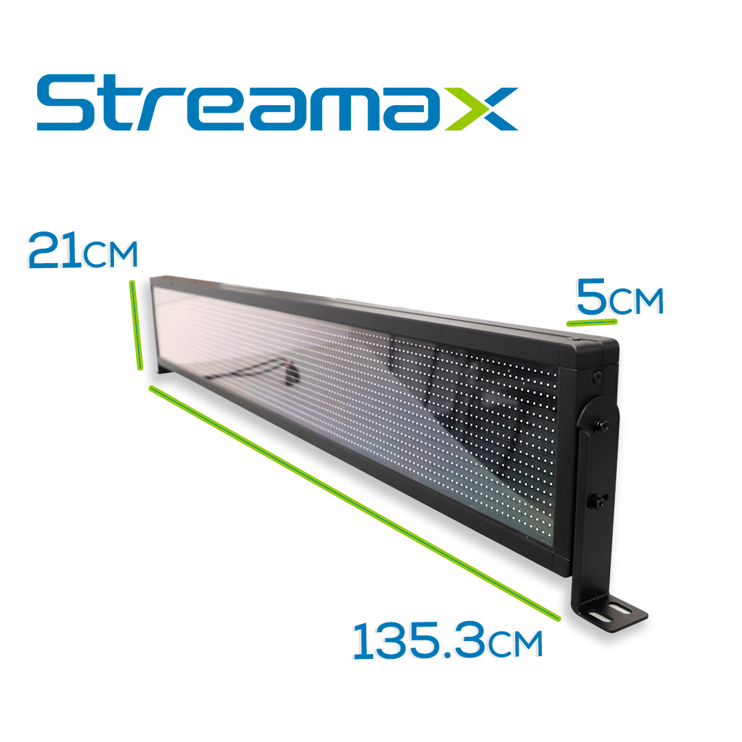 Anunciador Display Streamax Andled-front / 18-32 Vcd / 135.3 X 21 X 5 Cm / Visibilidad 2-80M