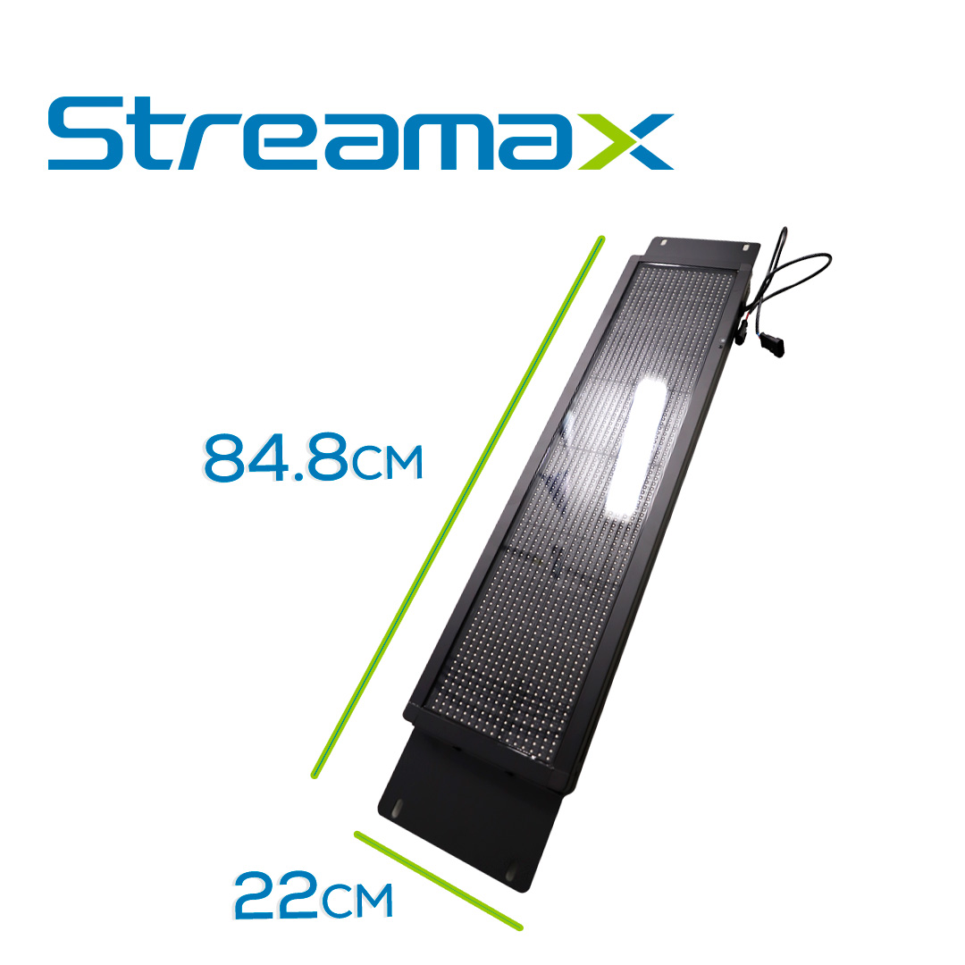 Anunciador Display Streamax Aside LED / 18-32 Vcd / 84.8 X 22 X 5 Cm / Visibilidad 2-80M