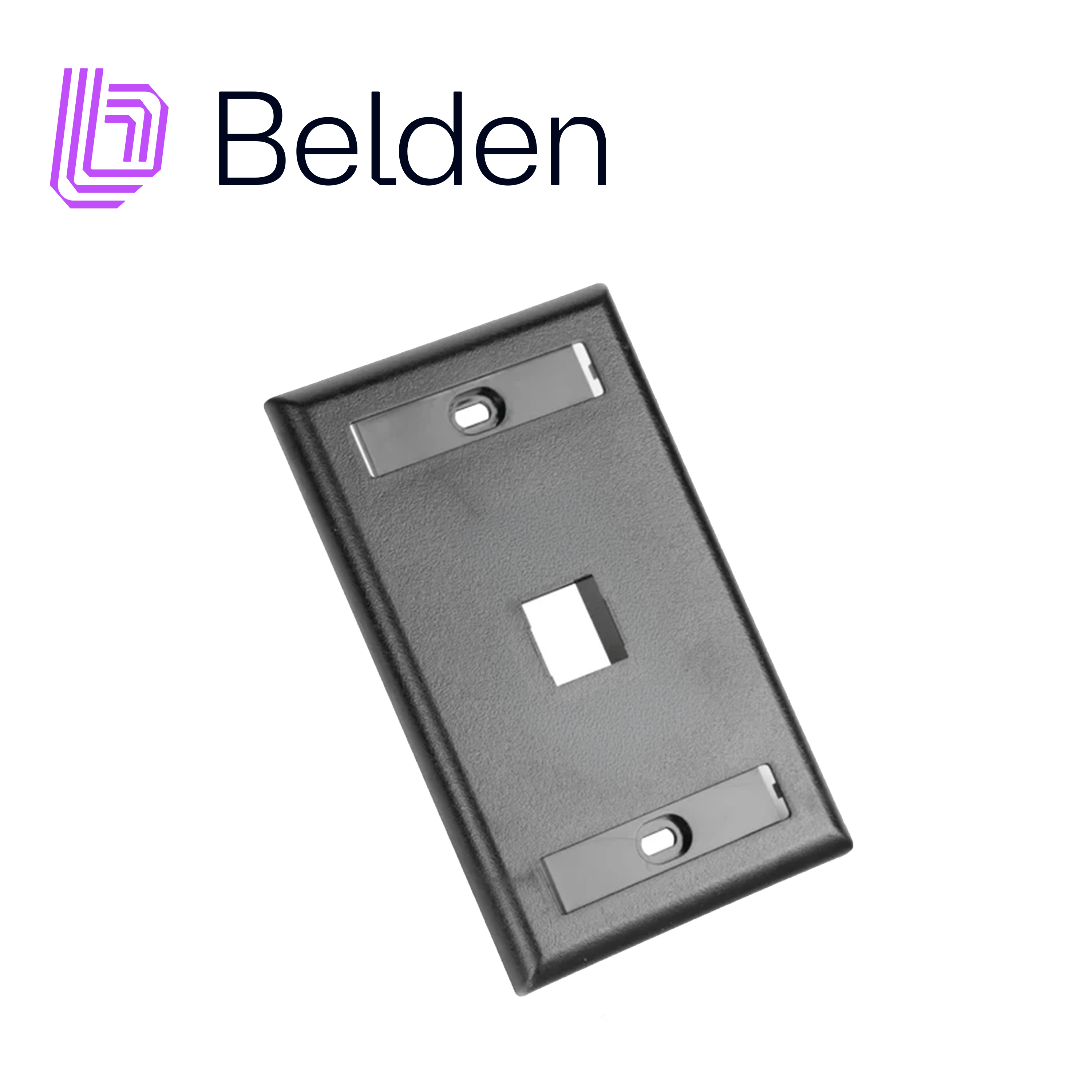 PLACA DE PARED (FACEPLATE) BELDEN AX104160 / INTERIOR / NEGRO /1 PUERTO / PIEZA
