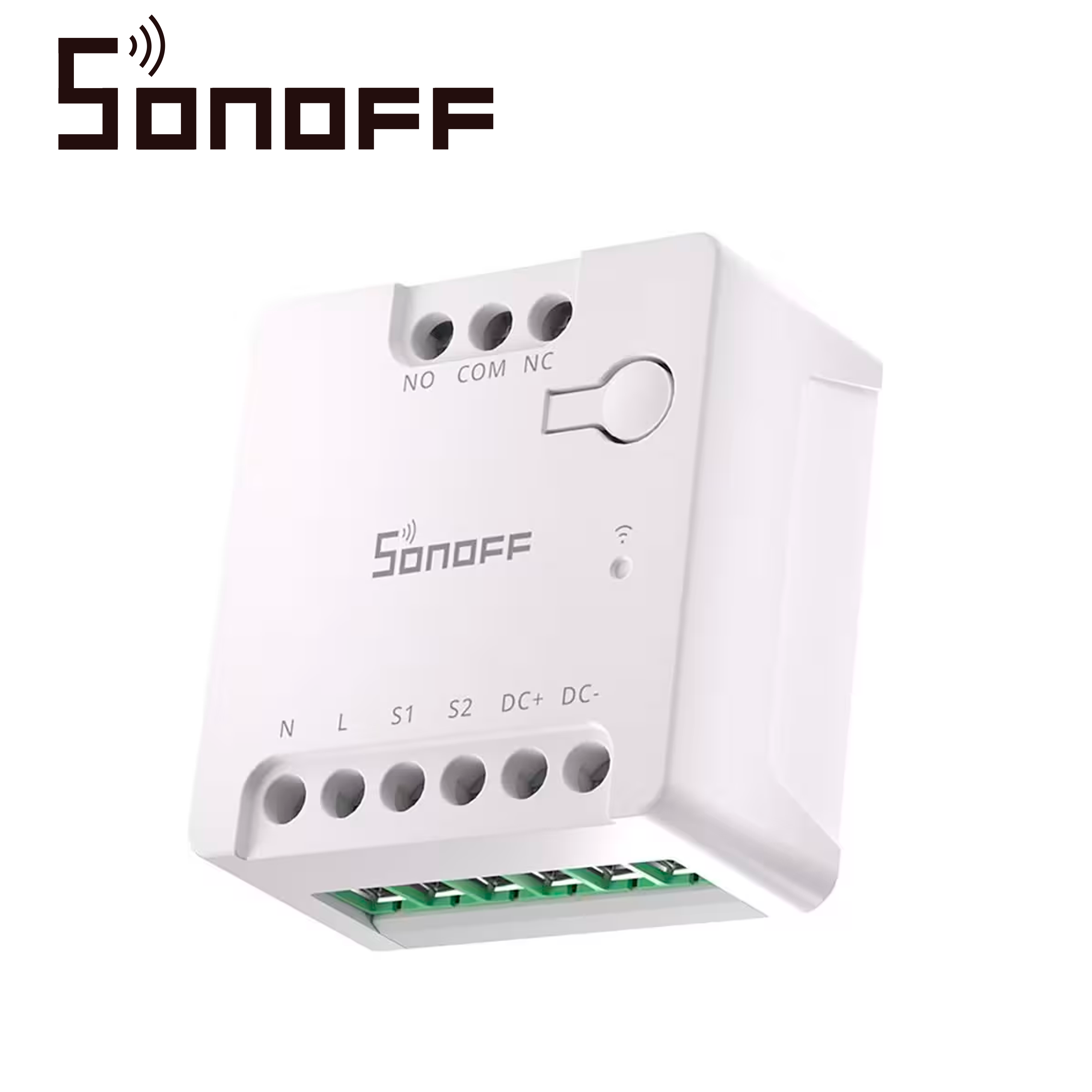 Interruptor Inteligente Matter Salida Pulso Seco Sonoff Mini-d / Compatible Soluciones De Cc De Baja Potencia Maximo 8W / Cortinas/ Motores Pequeños / Riego/ Salida De Relevador No Y Nc / Control De Acceso/ Compatible Con Google Home / Alexa / Apple Home / Home Assistant