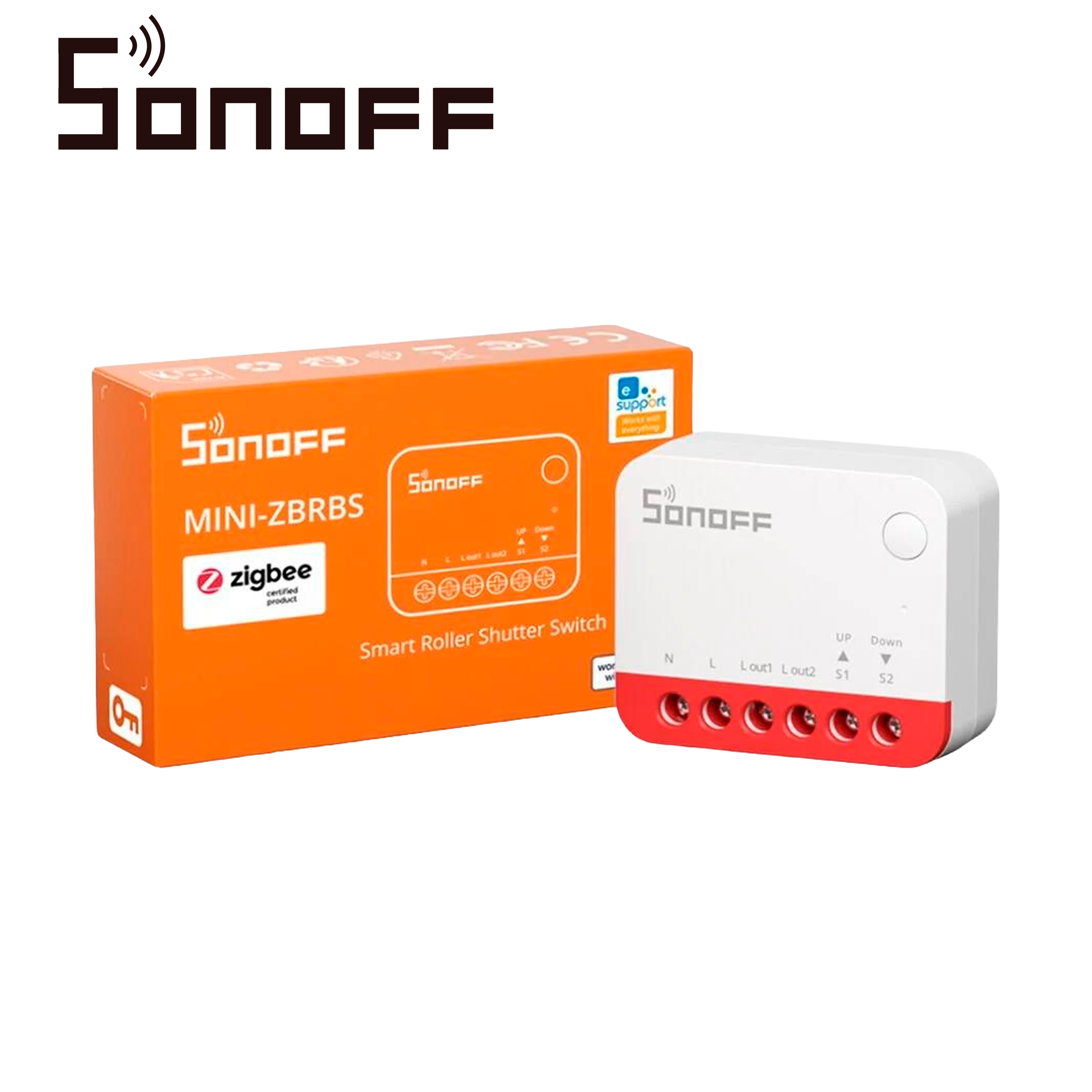 Mini Interruptor On/off Zigbee Para Persianas Sonoff Mini-zbrbs Compatible Con Hub Zigbee / Carga De 1 Amp Maximo