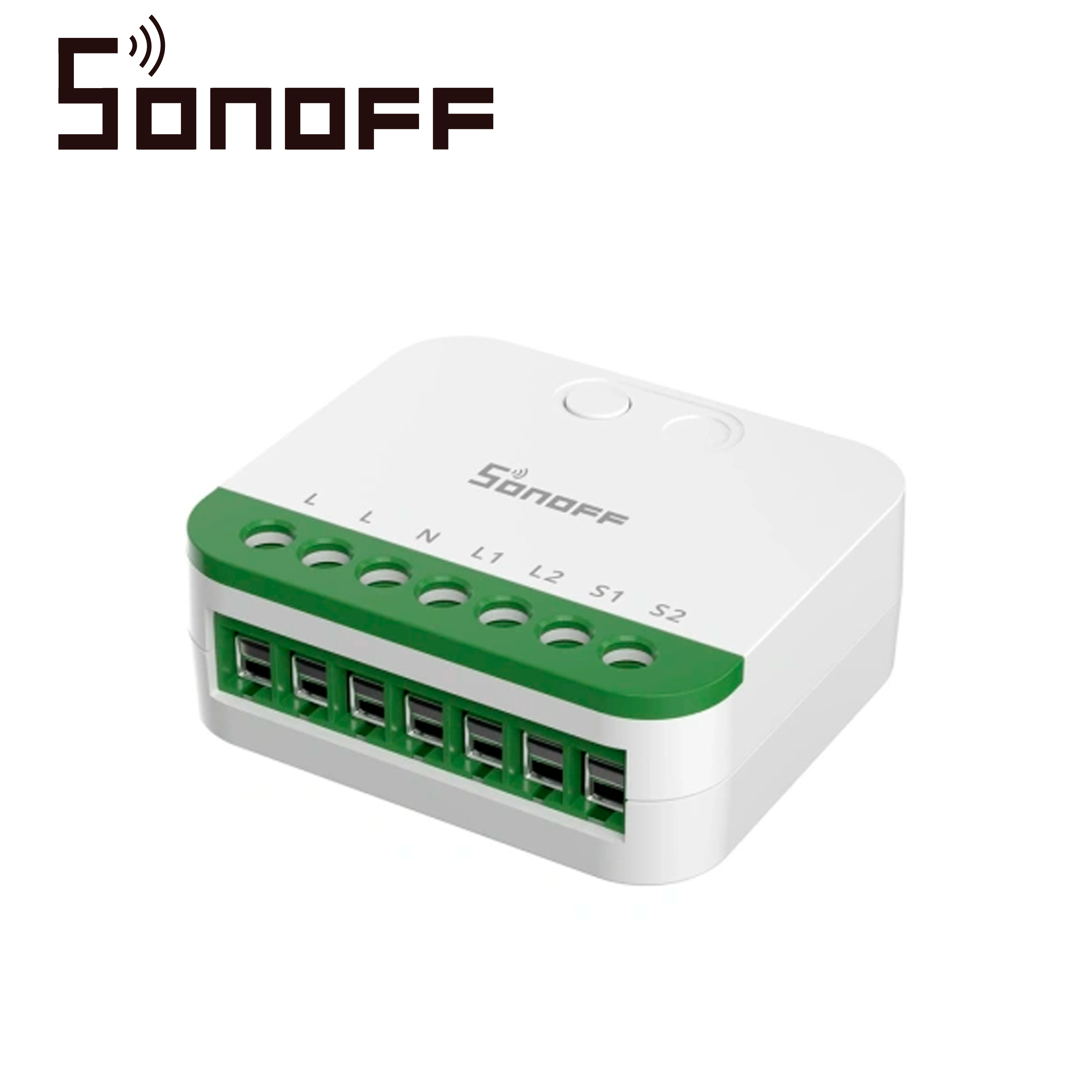 Mini Interruptor Inalambrico Sonoff Mini-2gs / Matter / Wifi 2.4GHZ/ 2 Canales Independientes / Carga Total De 16 Ampere / Compatible Con Google Home / Alexa / Apple Home / Home Assistant