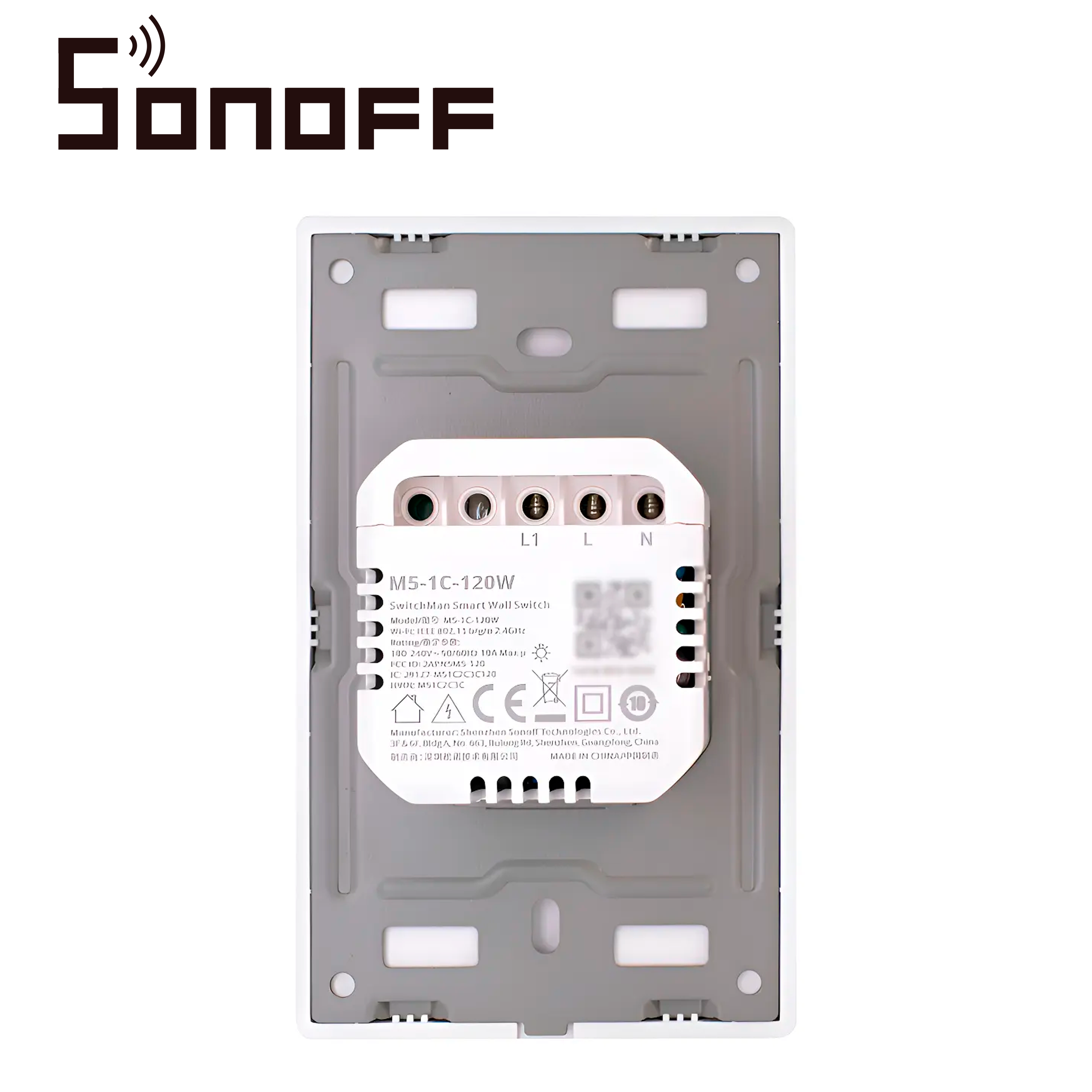 Apagador De Pared Touch Sonoff M5-1c-120w / 1 Canal On/off/ Matter/ Wifi 2.4GHZ / Compatible Con Google Home / Alexa/ Apple Home / Smartthings / Hasta 10 Amp Totales