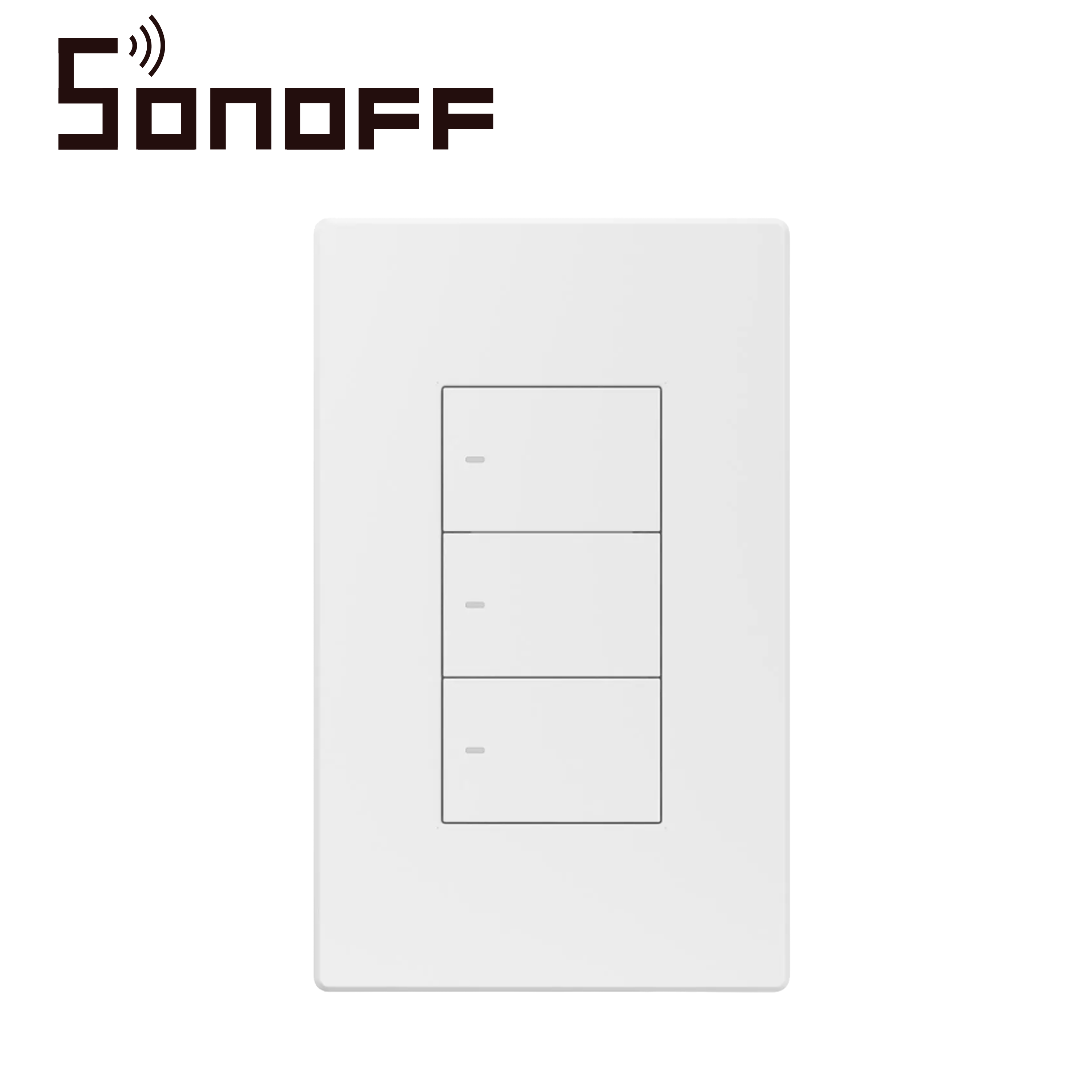 Apagador De Pared Touch Sonoff M5-3c-120w / 3 Canales On/off/ Matter/ Wifi 2.4GHZ / Compatible Con Google Home / Alexa/ Apple Home / Smartthings / Hasta 2 Amp Por Canal