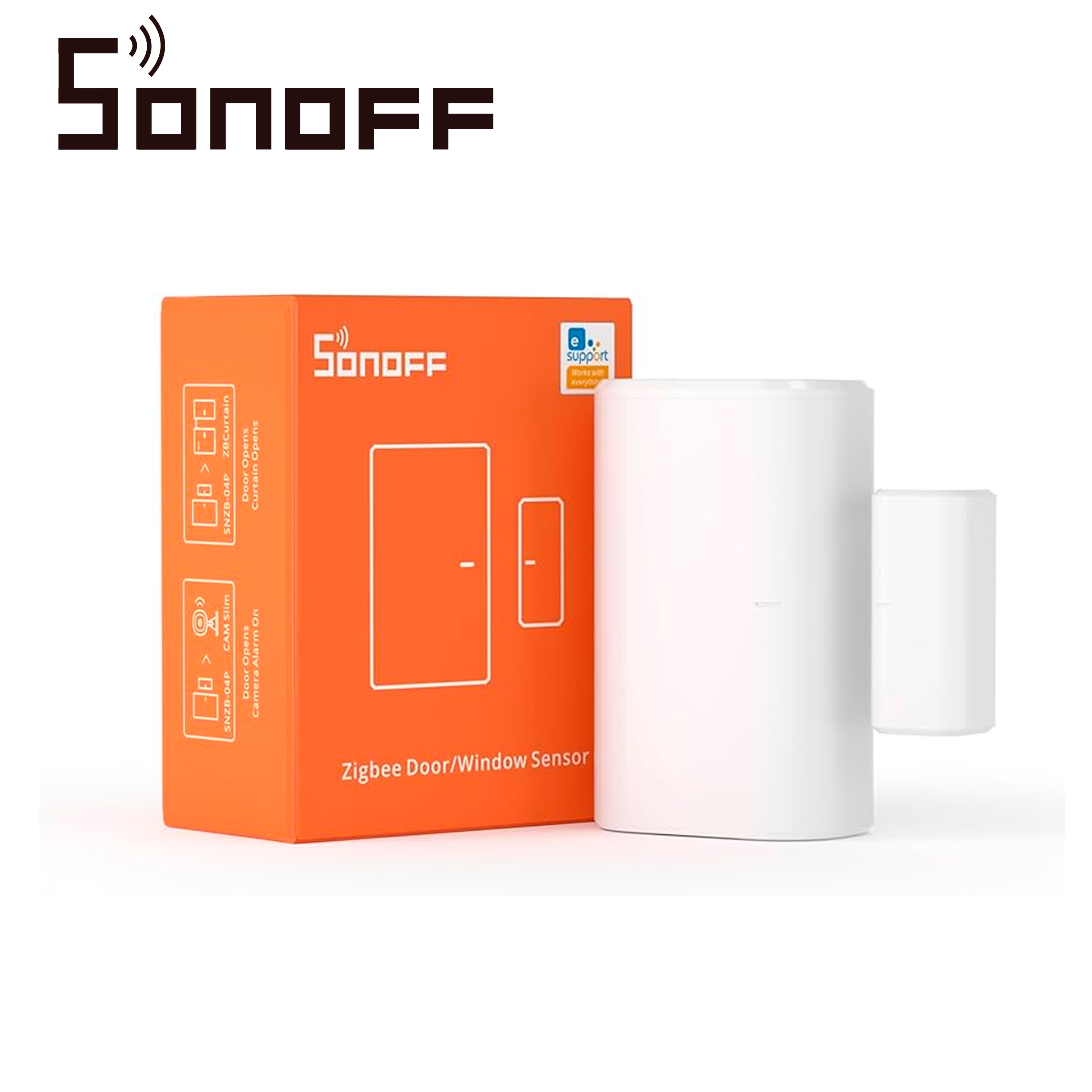 Sensor Magnetico Sonoff Snzb-04p / Zigbee 3.0 / Compatible Con Hub Zigbee/ Escenas Configurables En Apertura De Puertas O Ventanas