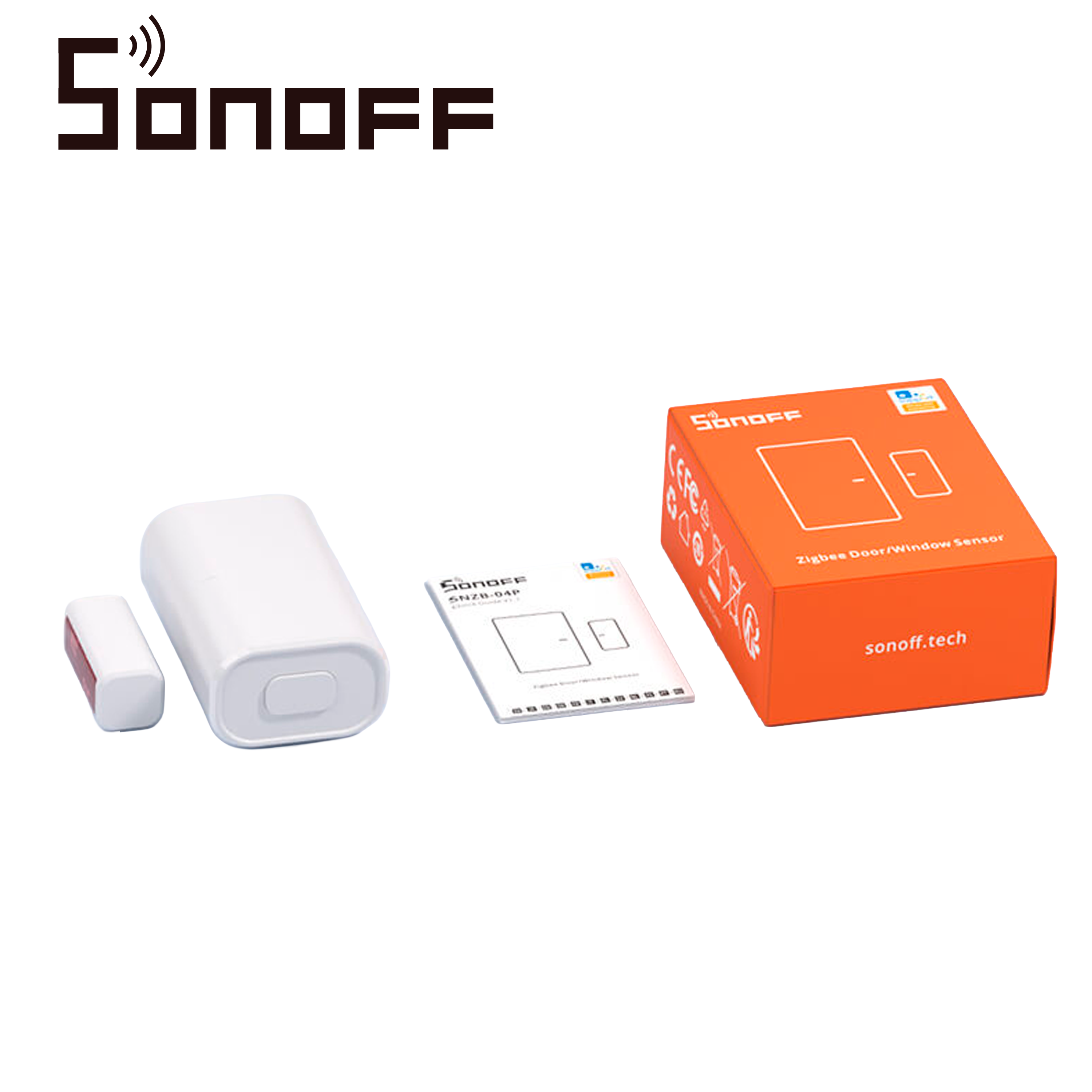 Sensor Magnetico Sonoff Snzb-04p / Zigbee 3.0 / Compatible Con Hub Zigbee/ Escenas Configurables En Apertura De Puertas O Ventanas
