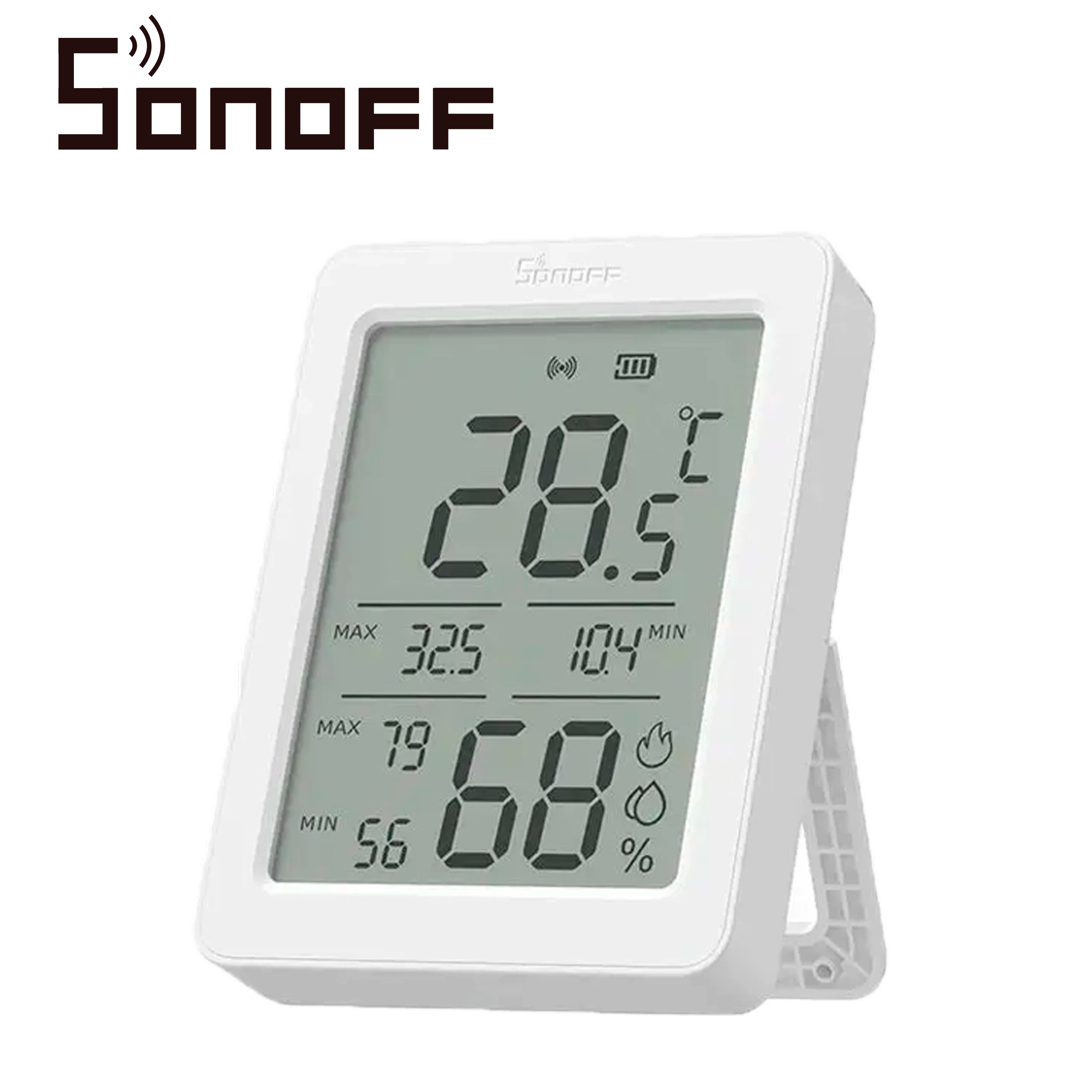 Sensor De Temperatura Y Humedad Sonoff Snzb-02dr2 / Zigbee 3.0/ Pantalla De 3.6 Pulgadas