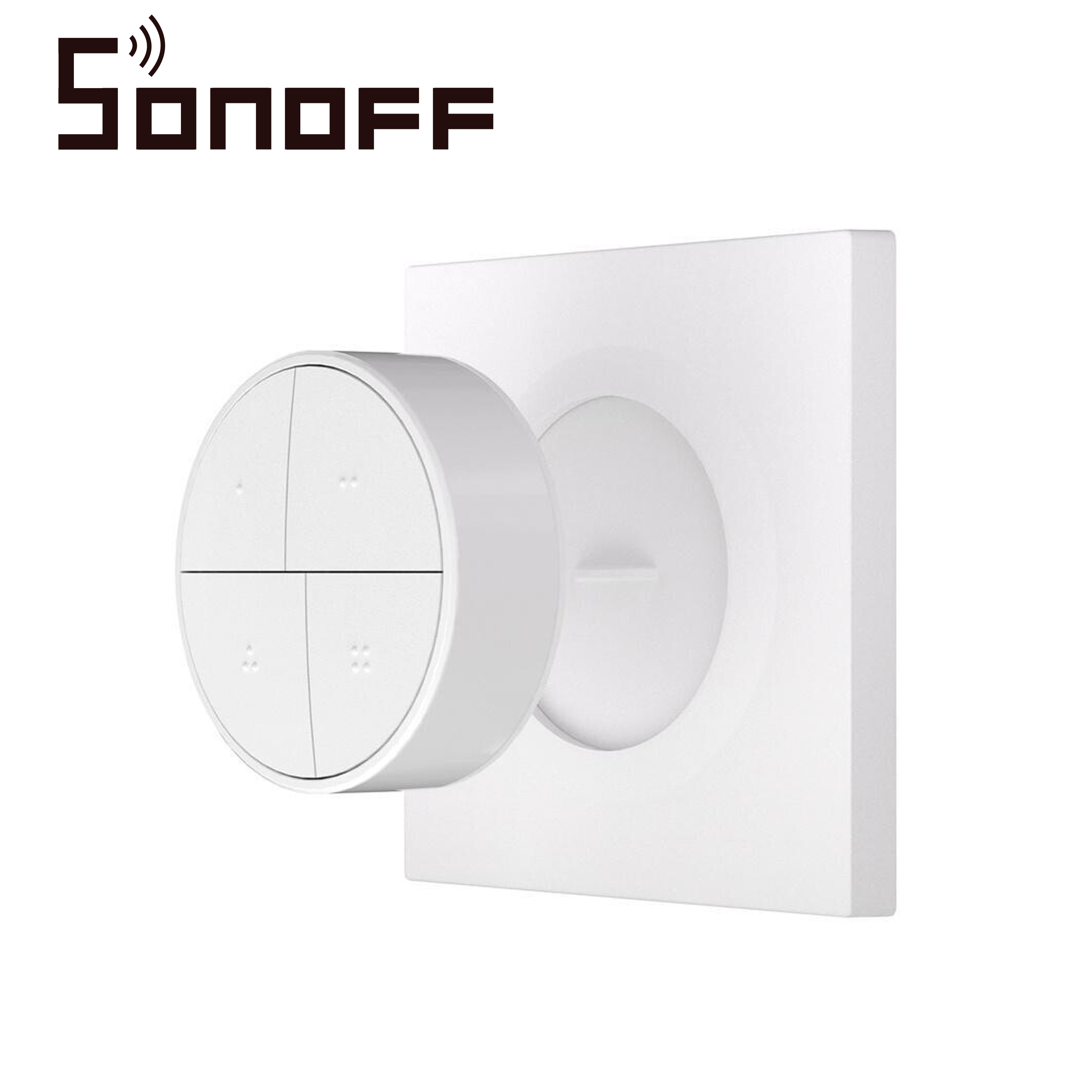 Boton Inalambrico De Escena Inteligente Sonoff Snzb-01m / Con 4 Botones De Activacion / Permite Configurar Hasta 16 Escenas/ Facil Instalacion