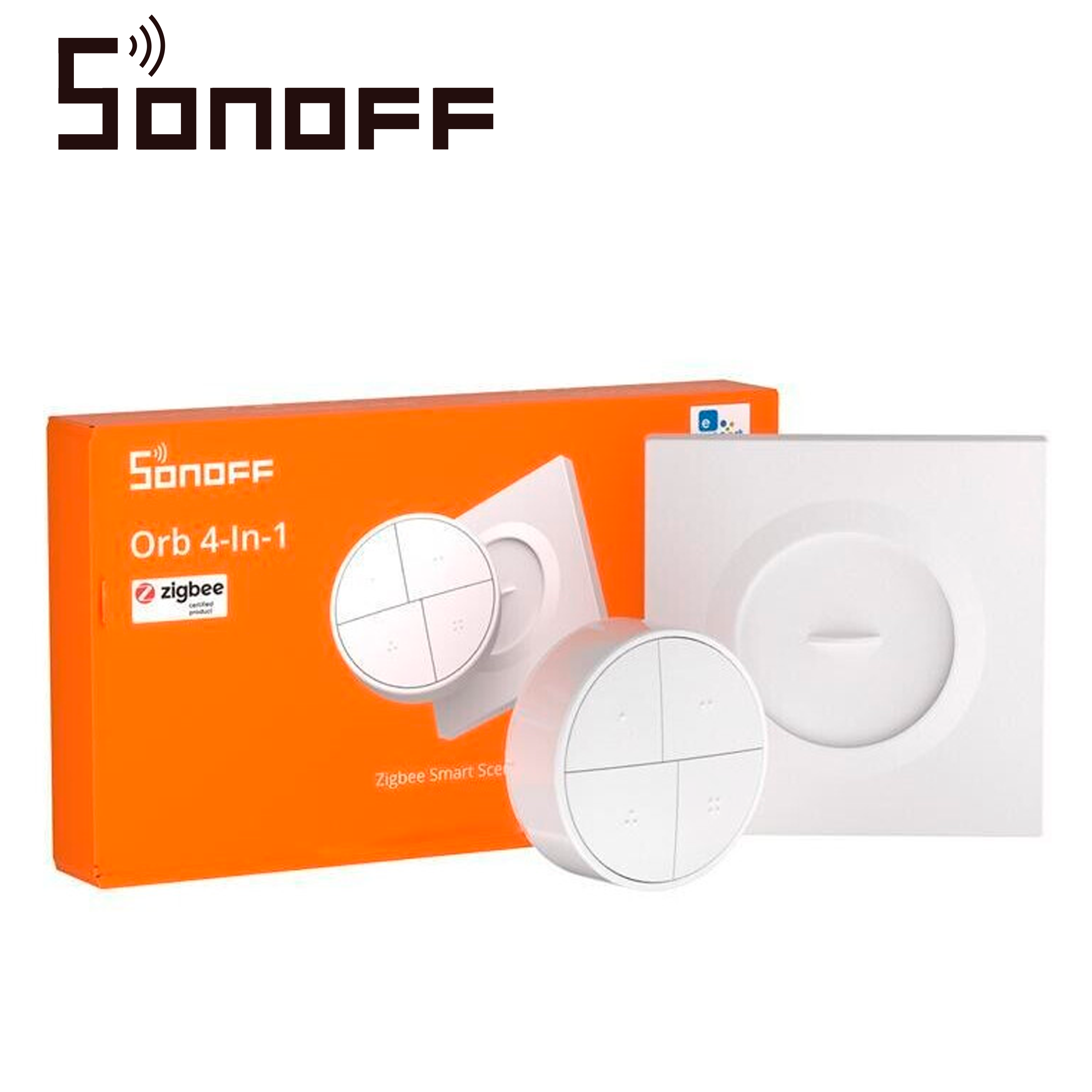 Boton Inalambrico De Escena Inteligente Sonoff Snzb-01m / Con 4 Botones De Activacion / Permite Configurar Hasta 16 Escenas/ Facil Instalacion