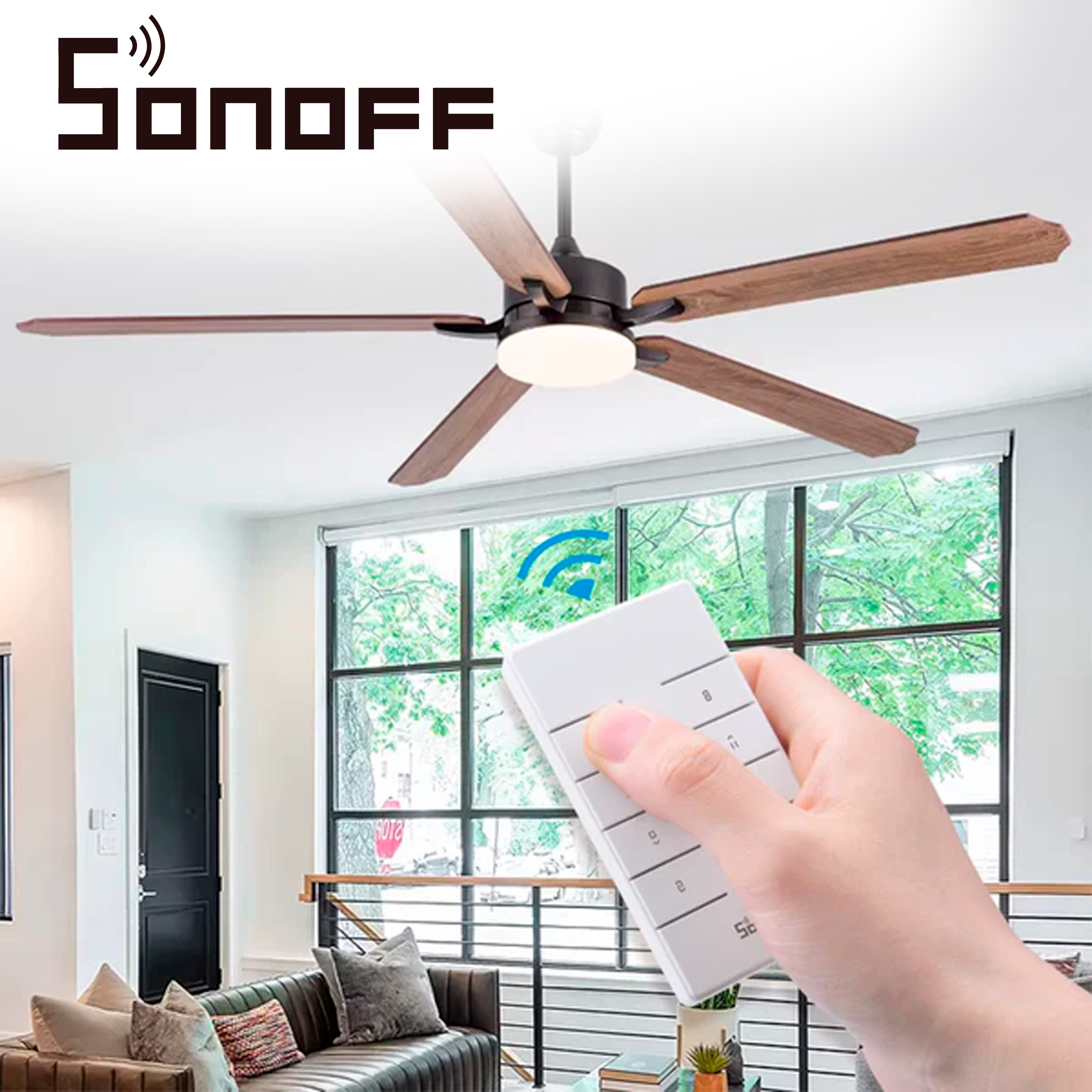 Control Remoto Rf Sonoff Rm433r2 / Inalambrico Compatible Con Rf433mhz / Permite Activar Hasta 8 Dispositivos / Activa Varios Equipos Desde La Palma De Tu Mano