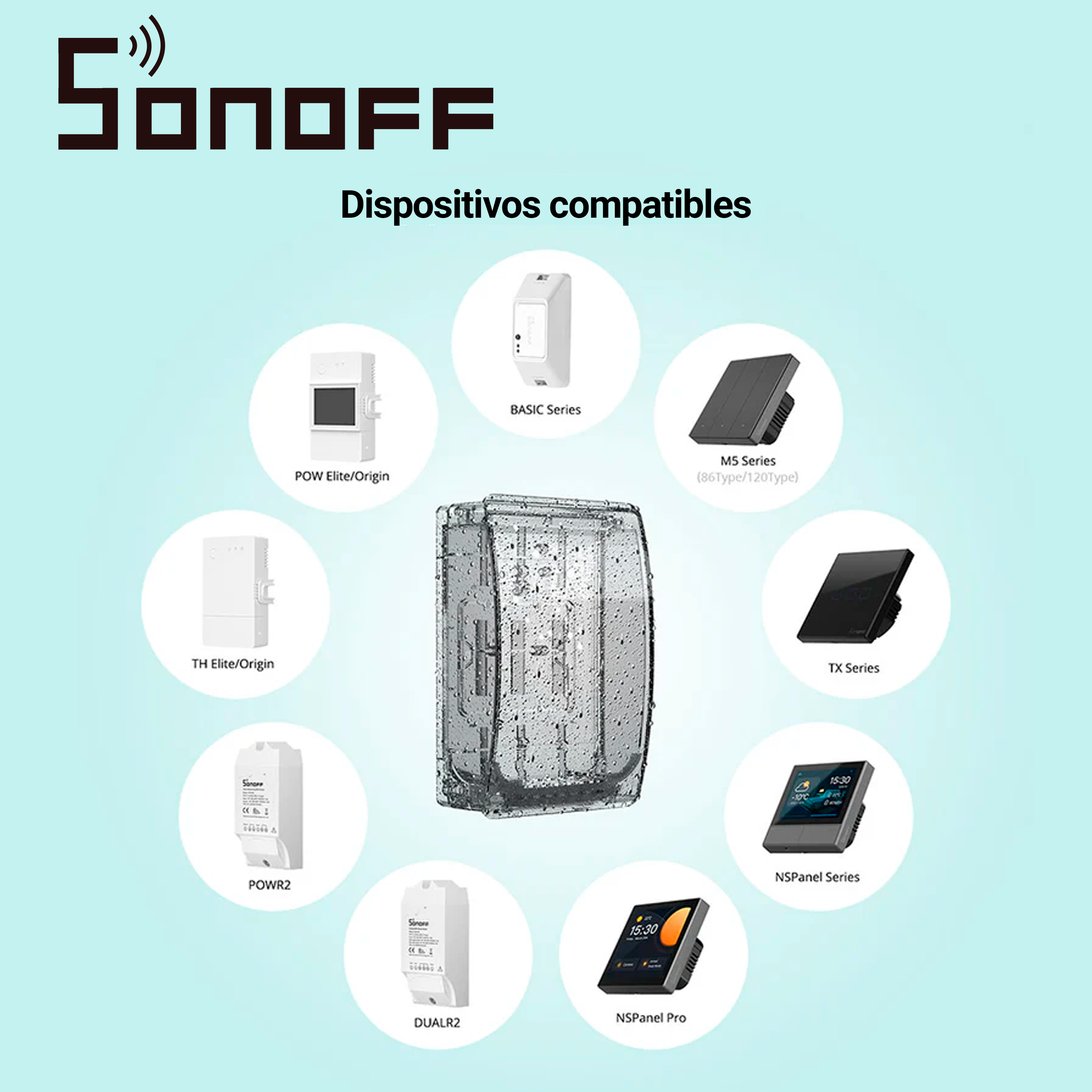 Caja Impermeable Sonoff Waterproof Box R2/ Amplio Espacio/ Soporta Montaje En Exterior