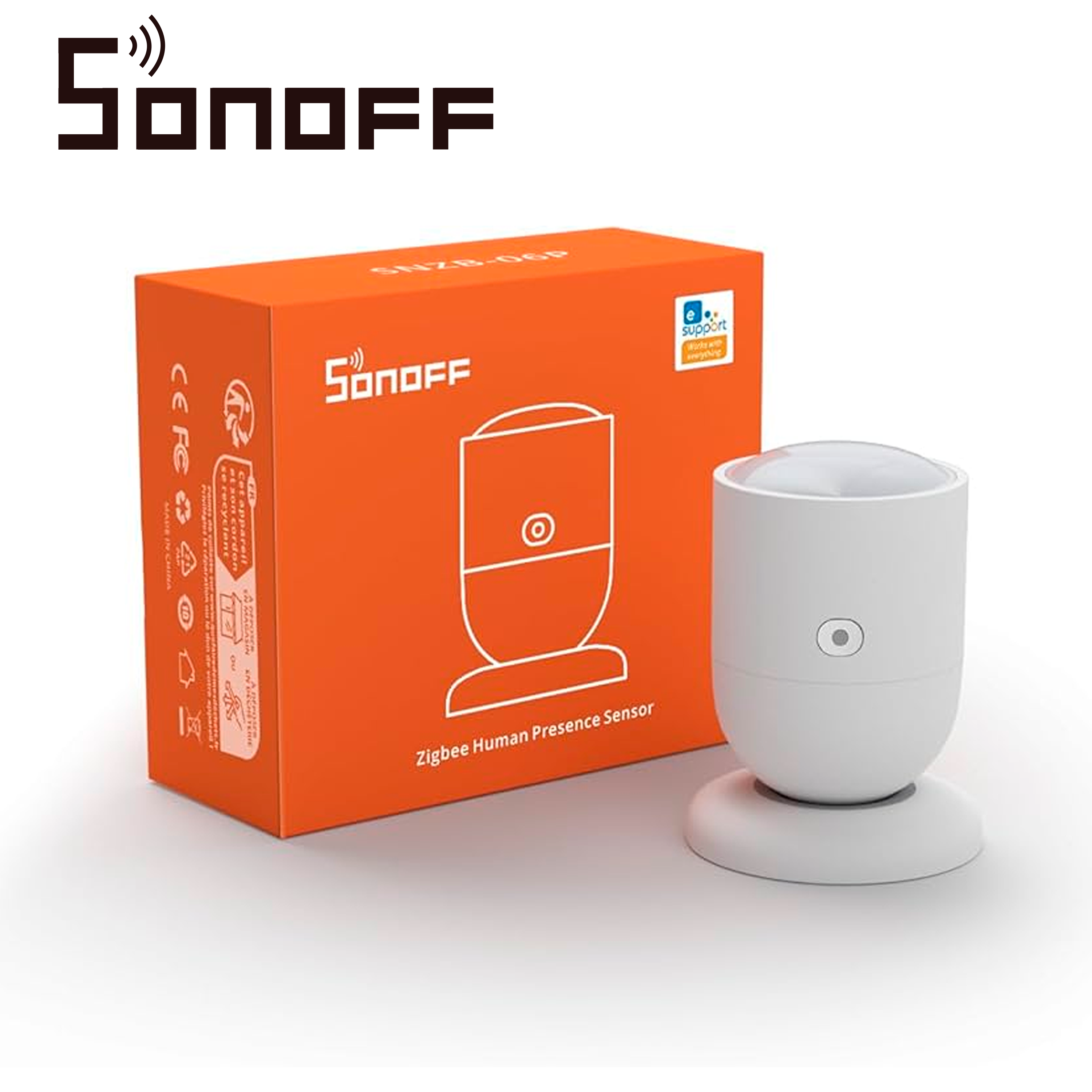 Sensor De Presencia Humana Sonoff Snzb-06p / Zigbee3.0 / Compatible Con Alexa / Google Home/ Smartthings / Homeassistant