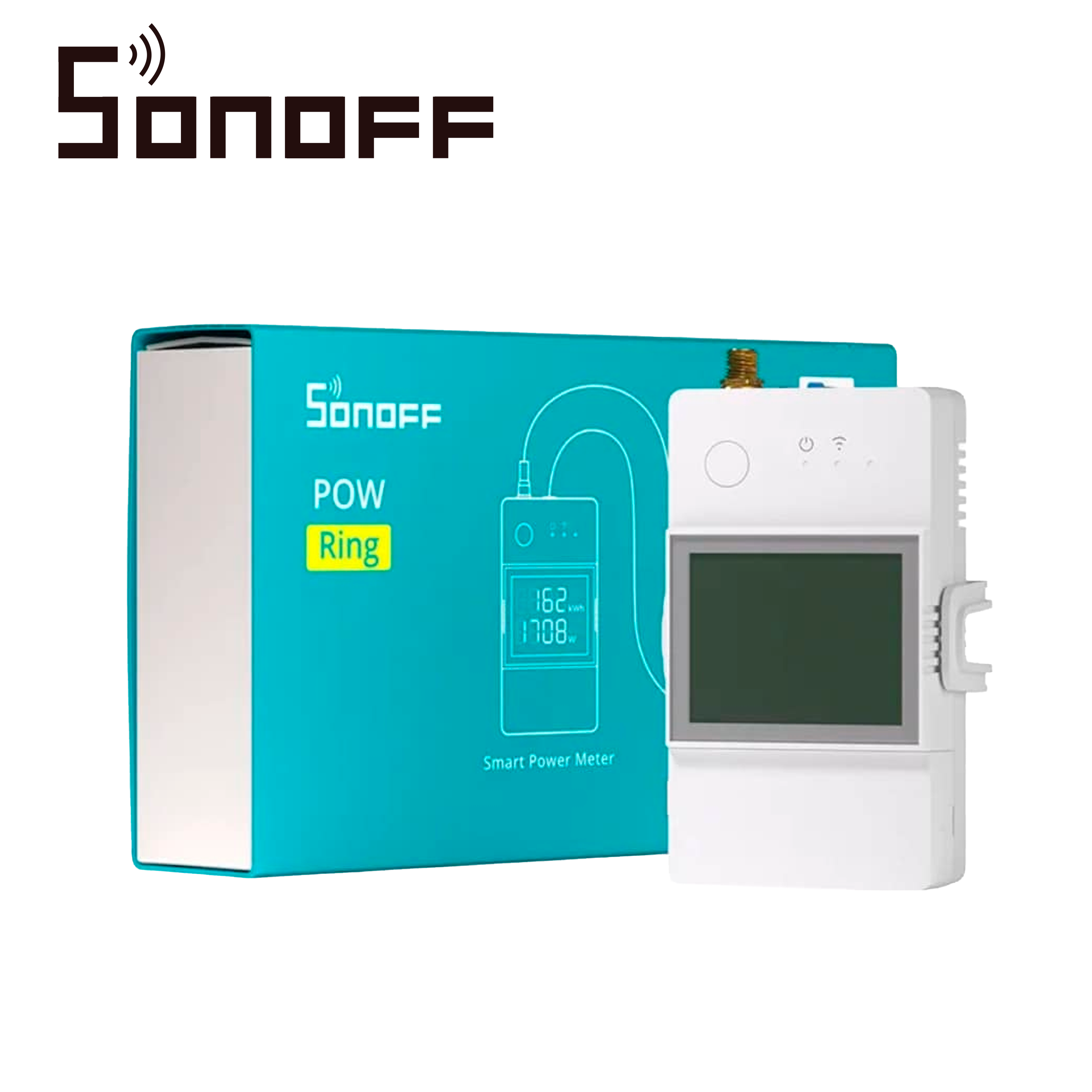 Medidor De Energia Sonoff Powct / Permite Medir Corrientes Hasta De 100 Amp Sin Tocar Cables Activos / Diseño De Abrazadera Para Medir La Energia / Permite Medir Voltaje / Corriente / Potencia