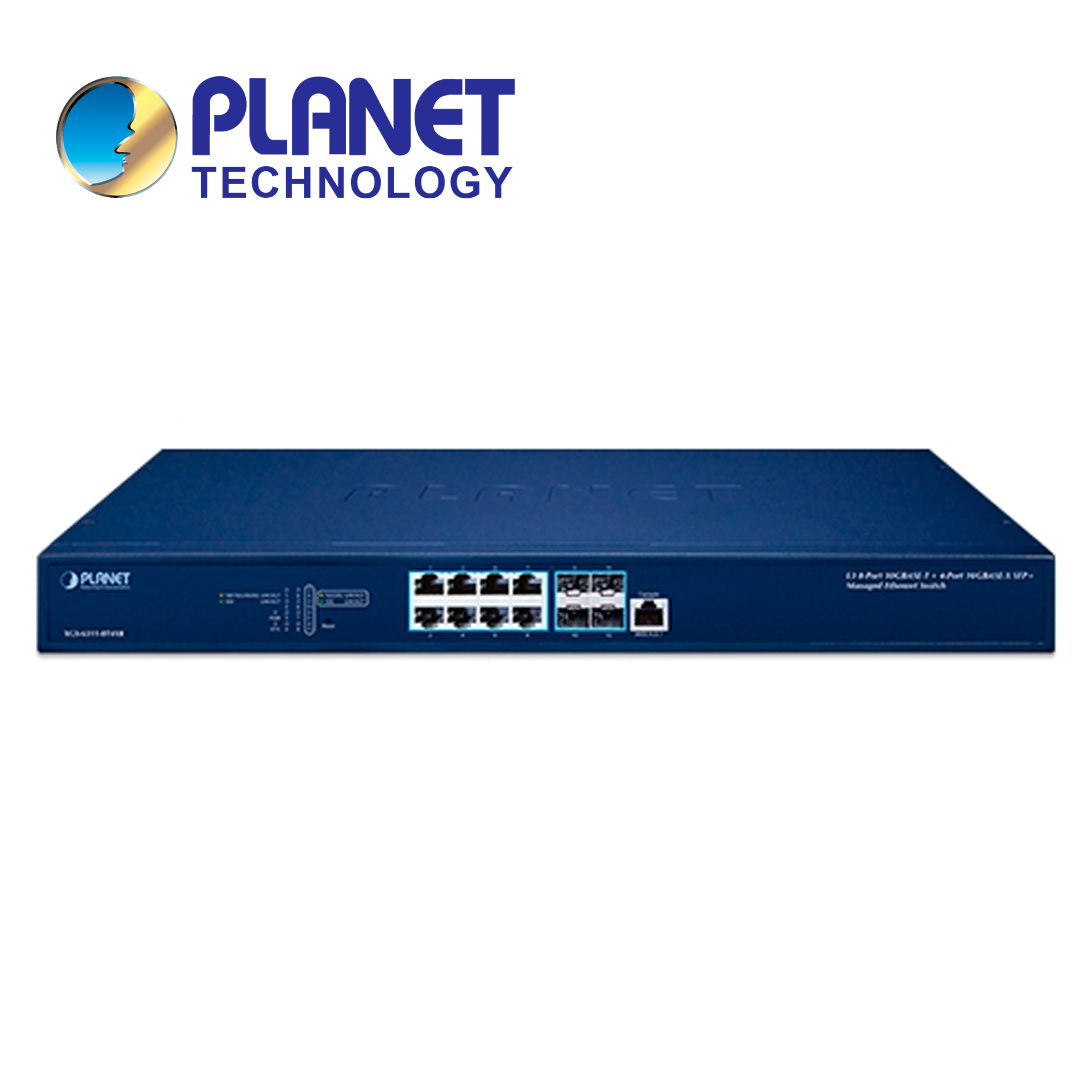 Switch Administrable L3 Planet Xgs-6311-8t4xr / 8 Puertos RJ45 100M-1G-2.5G-5G-10GBASE-T / 4 Puertos Sfp+ 10GBASE-X / Switching 240GBPS / Routing Ipv4-ipv6 / Rip / Ospf / Vlan / Qos / Igmp / Lacp / Administracion Web-snmp / Compatible Con Planet Uni-nms / Consola RJ45 Rs232 / Fuente Redundante 100-240VCA / Alto Rendimiento Para Wifi 6-6E-7, Nas Y Backbone