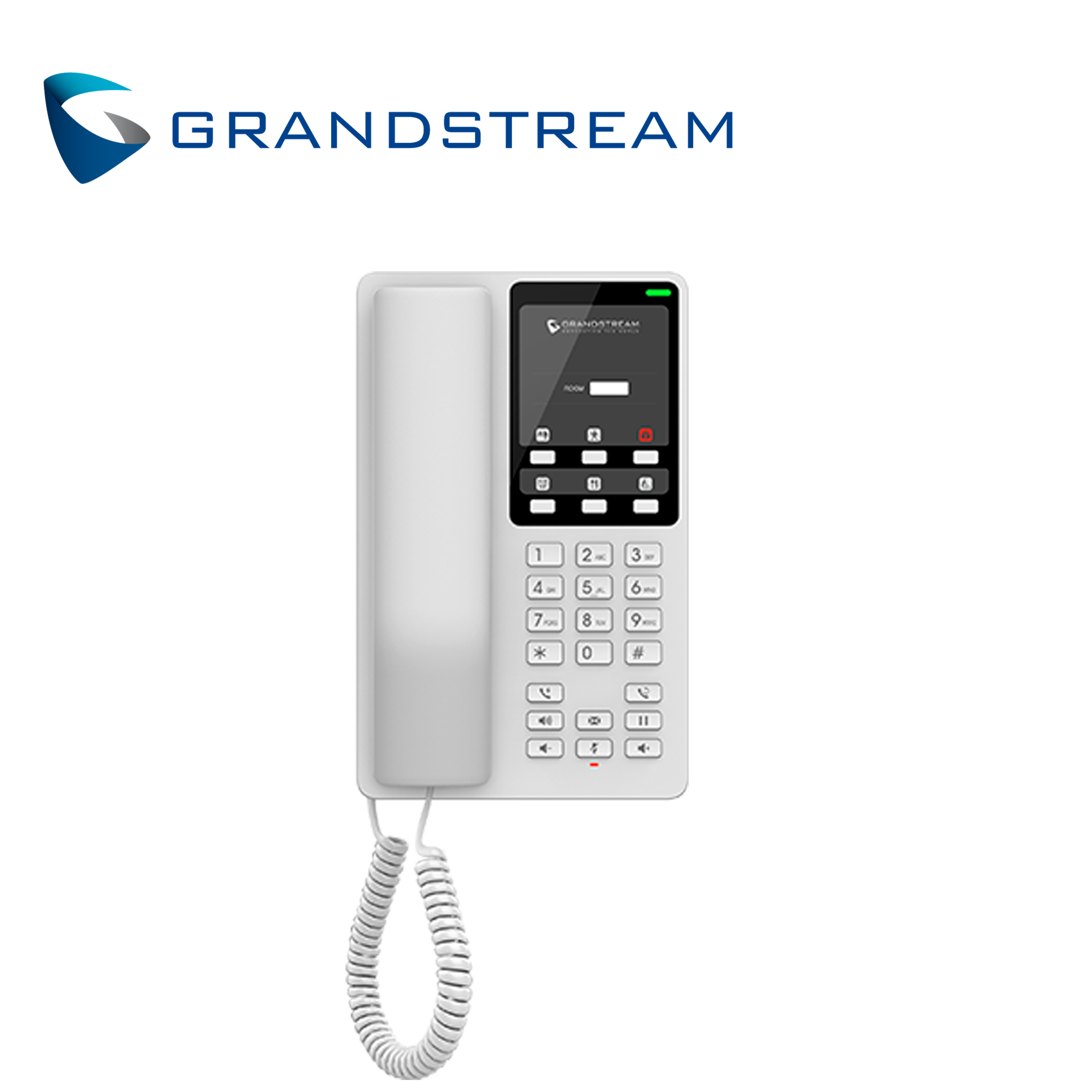 TELEFONO IP HD HOTEL WIFI BLANCO GRANDSTREAM GHP620 / 2 CUENTAS SIP / 2 LINEAS / 6 TECLAS PROGRAMABLES / 10 TECLAS DE FUNCION RAPIDA / CONFERENCIA 3 VIAS / 1 PUERTO 10/100MBPS / MONTAJE SOBREMESA O PARED