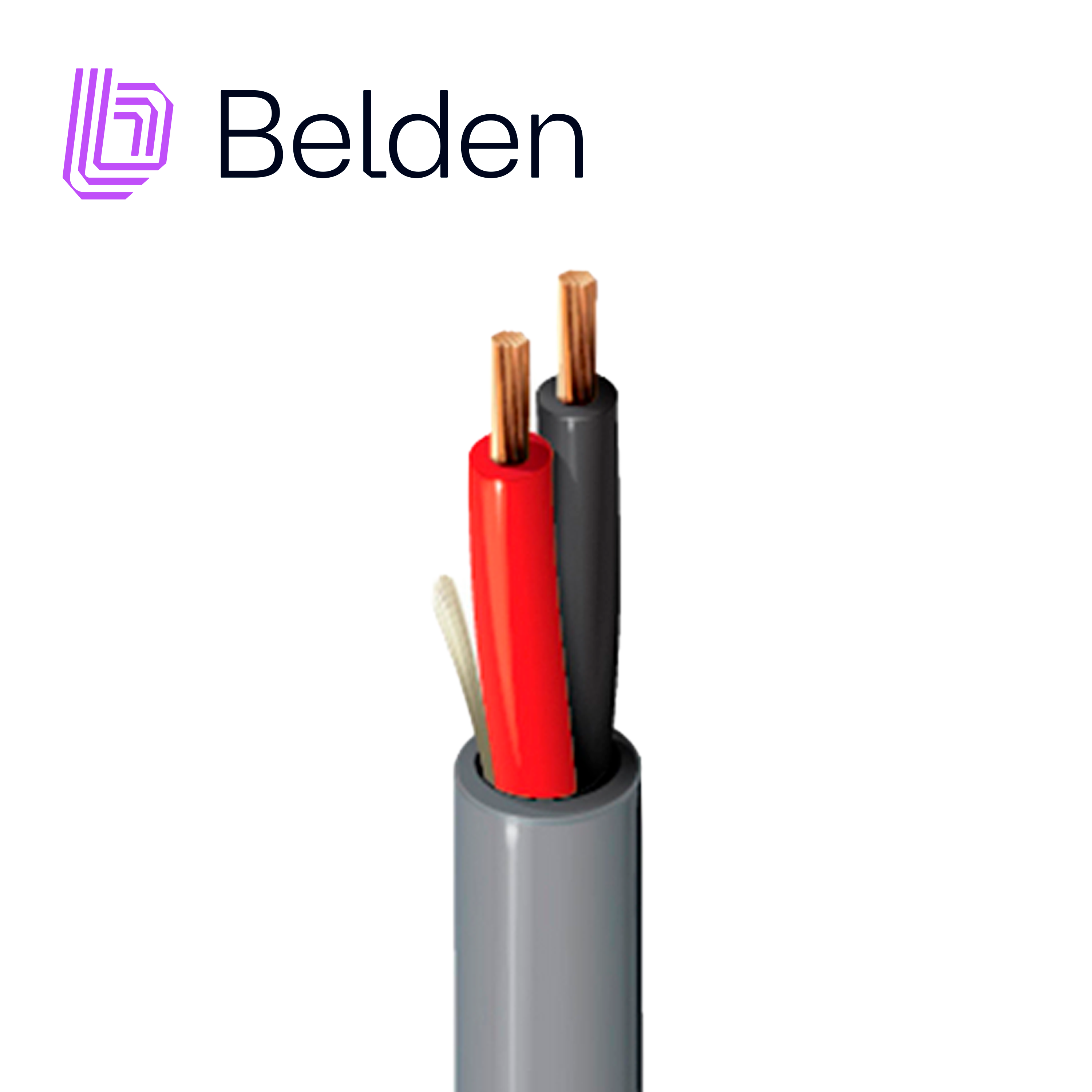 Cable De Seguridad Y Sonido Belden 5200UP 0081000 / Interior / Gris / 2 Conductores / 16 Awg / Multifilar / Forro Pvc / Altamente Flexible / Cmr / En Caja / 1,000 Pies 305 Metros