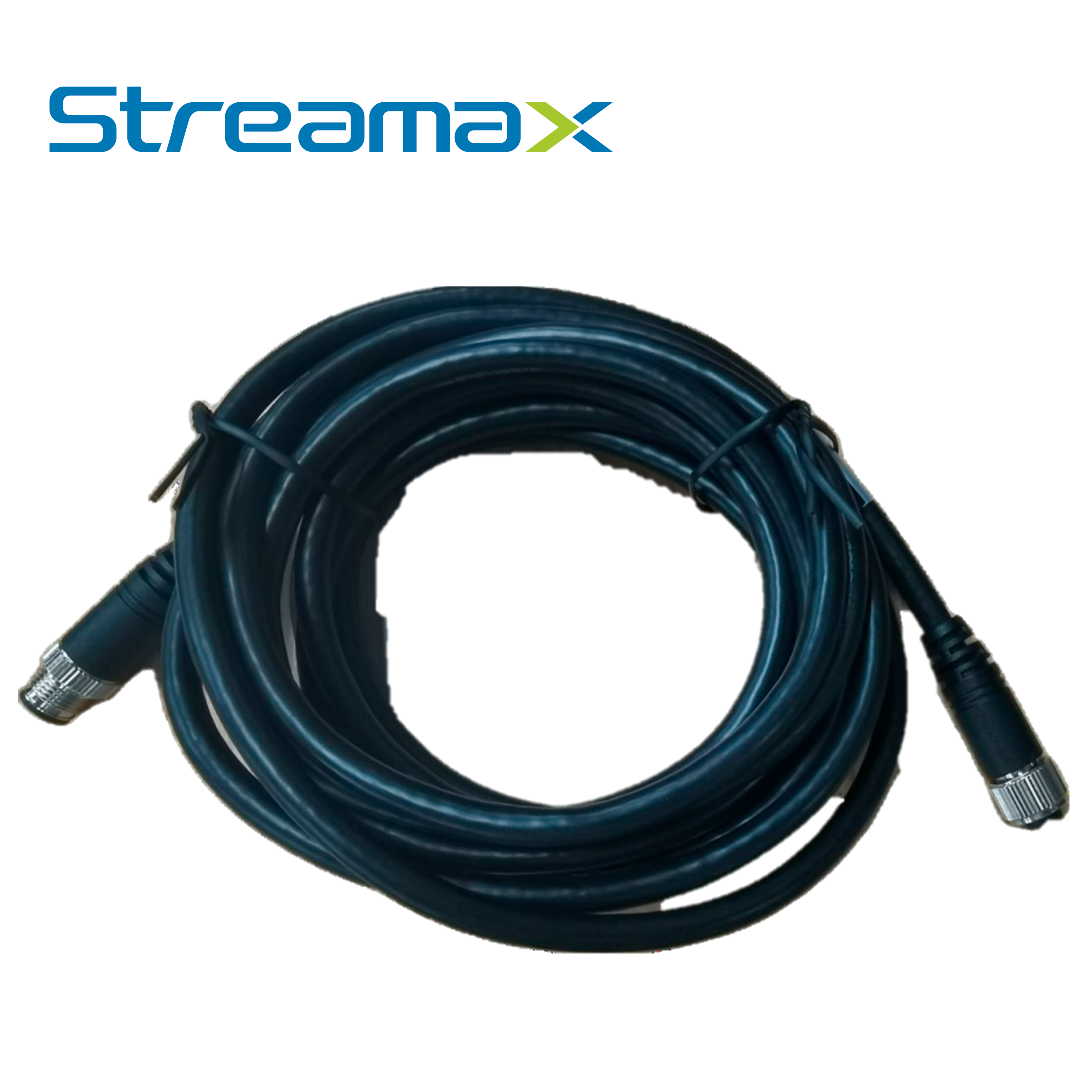 Cable Extensor M12 De 12 Pines Streamax Mc46-8m / Un Extremo Conector Macho M12 De 12 Pines (tipo A) Y Otro Extremo Conector Hembra M12 De 12 Pines (tipo A) / 8 Metros
