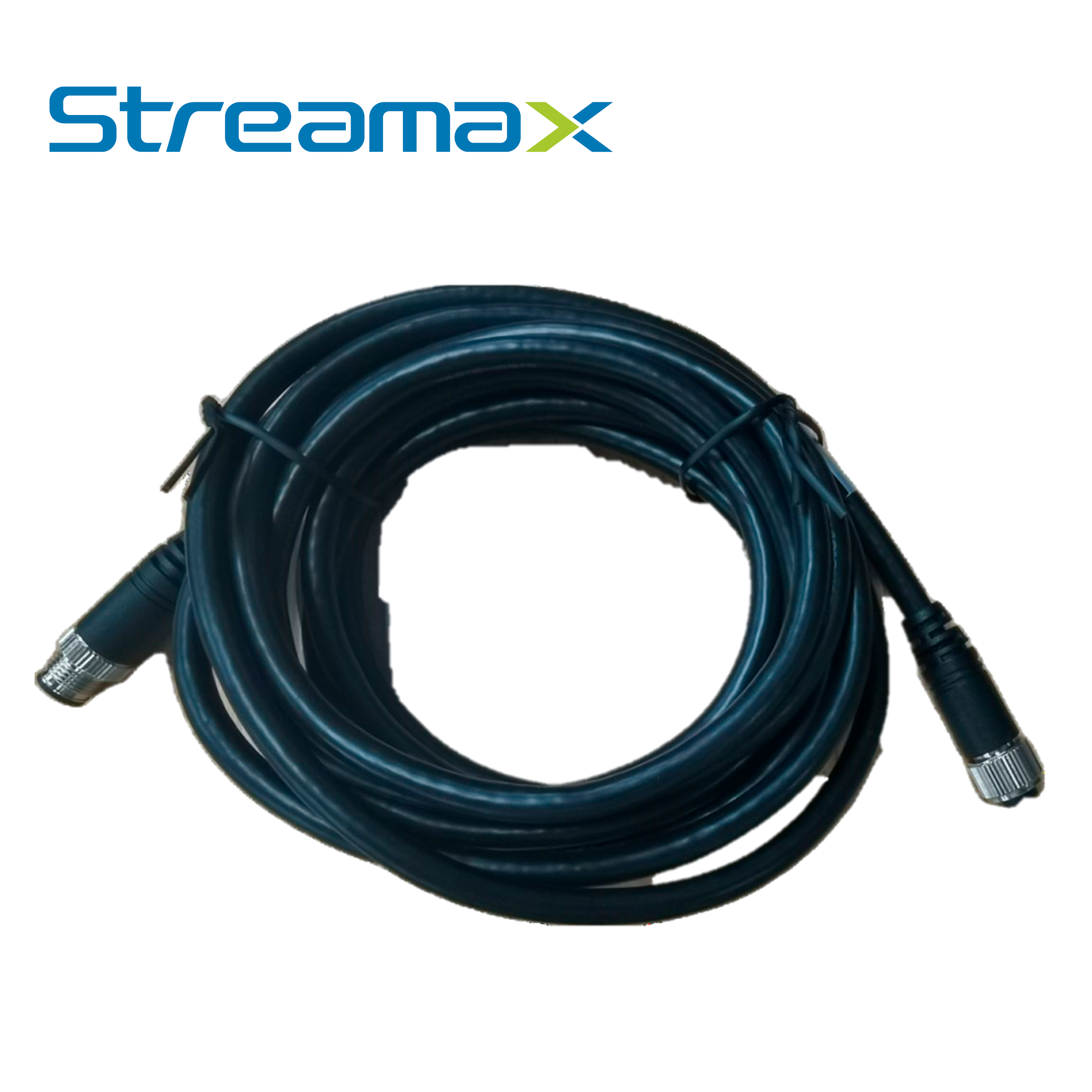 Cable Extensor M12 De 12 Pines Streamax Mc46-15m / Un Extremo Conector Macho M12 De 12 Pines (tipo A) Y Otro Extremo Conector Hembra M12 De 12 Pines (tipo A) / 15 Metros