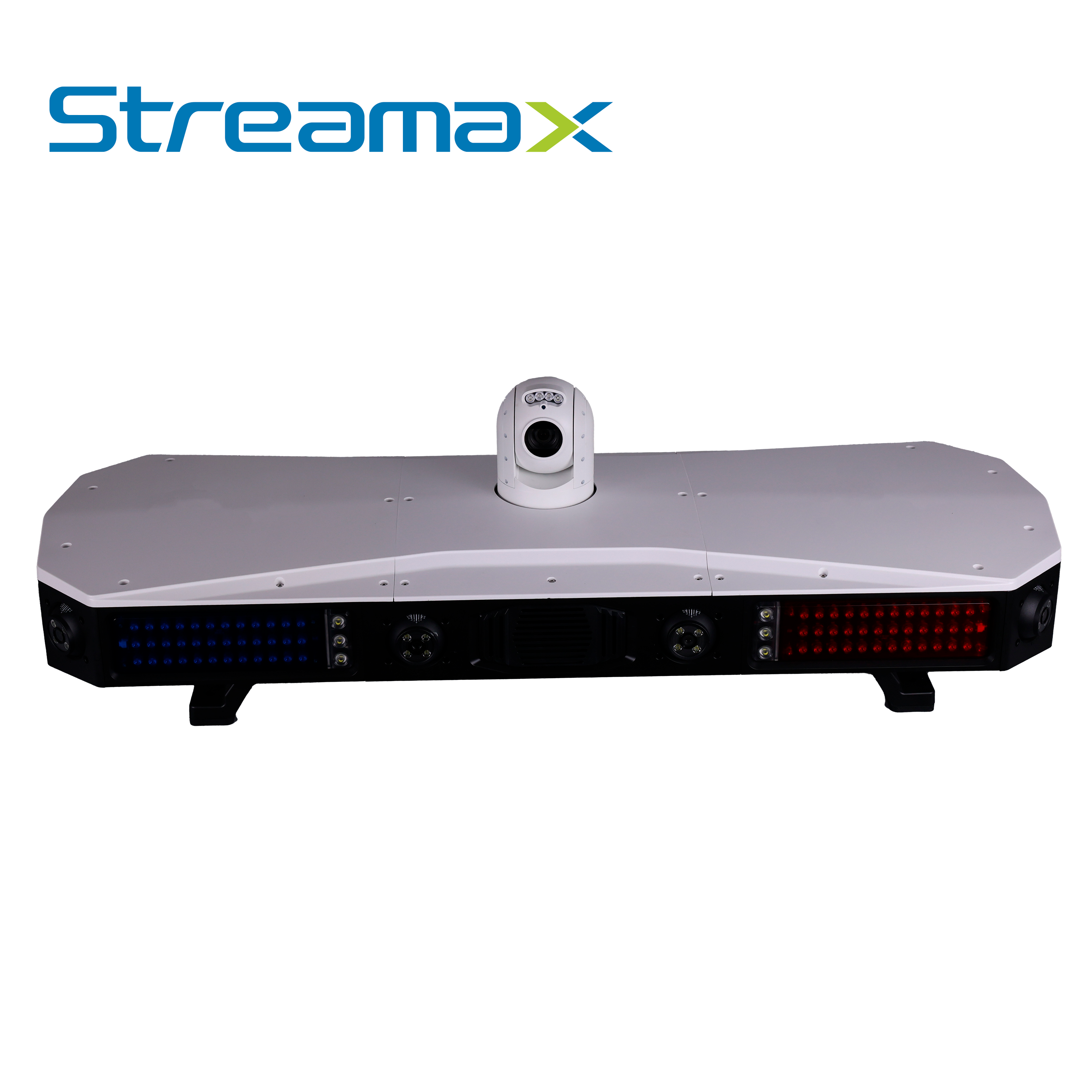 Barra De Luces Inteligentes Integrada Streamax Mpl100-police / 8 Camaras HD Ia + 1 Camara PTZ HD / Pantalla Touch HD 10.1 Pulgadas / 4G / Wifi / Bluetooth / Reconocimiento Facial / Comparación Facial / Captura De Matriculas / 8-36VCD