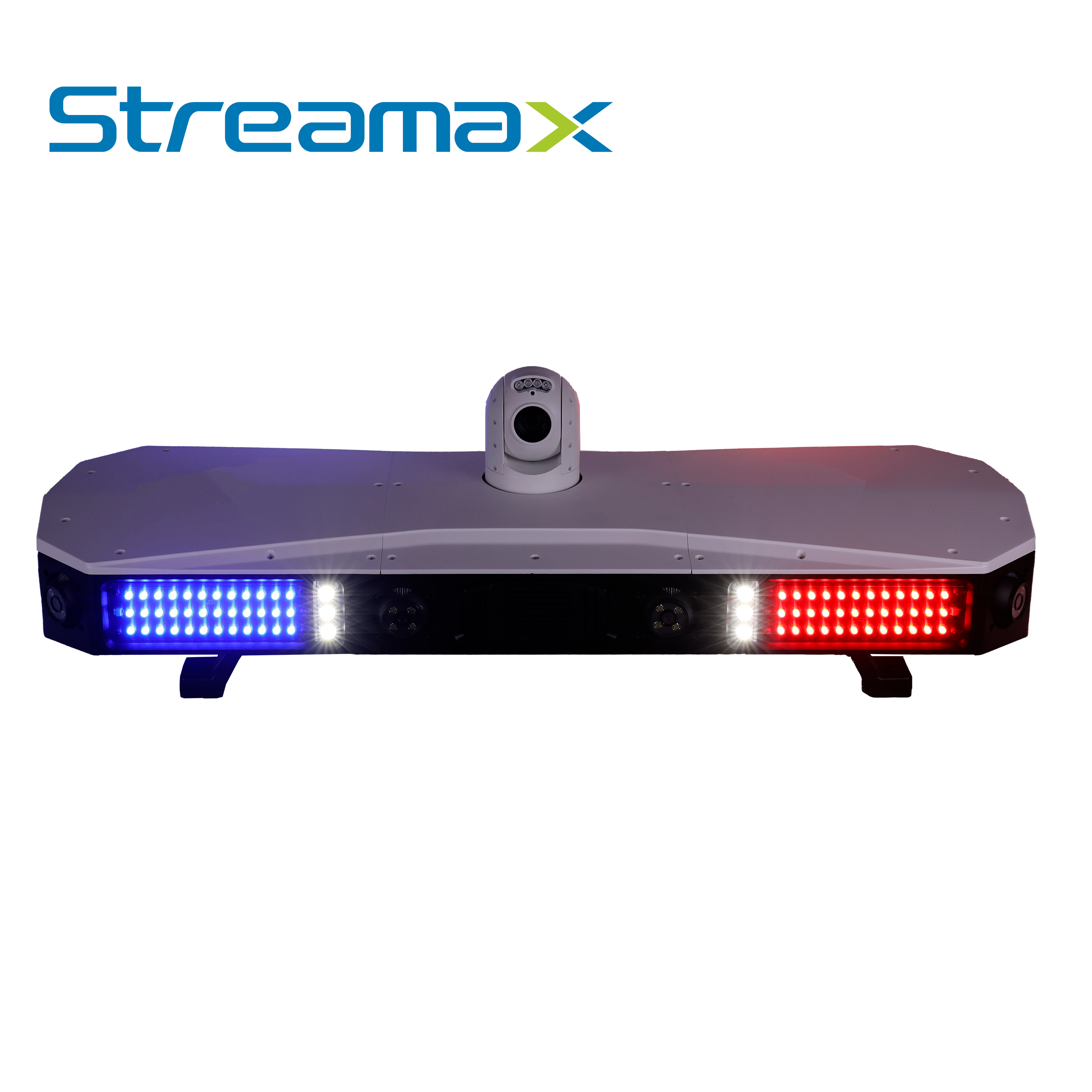 Barra De Luces Inteligentes Integrada Streamax Mpl100-police / 8 Camaras HD Ia + 1 Camara PTZ HD / Pantalla Touch HD 10.1 Pulgadas / 4G / Wifi / Bluetooth / Reconocimiento Facial / Comparación Facial / Captura De Matriculas / 8-36VCD