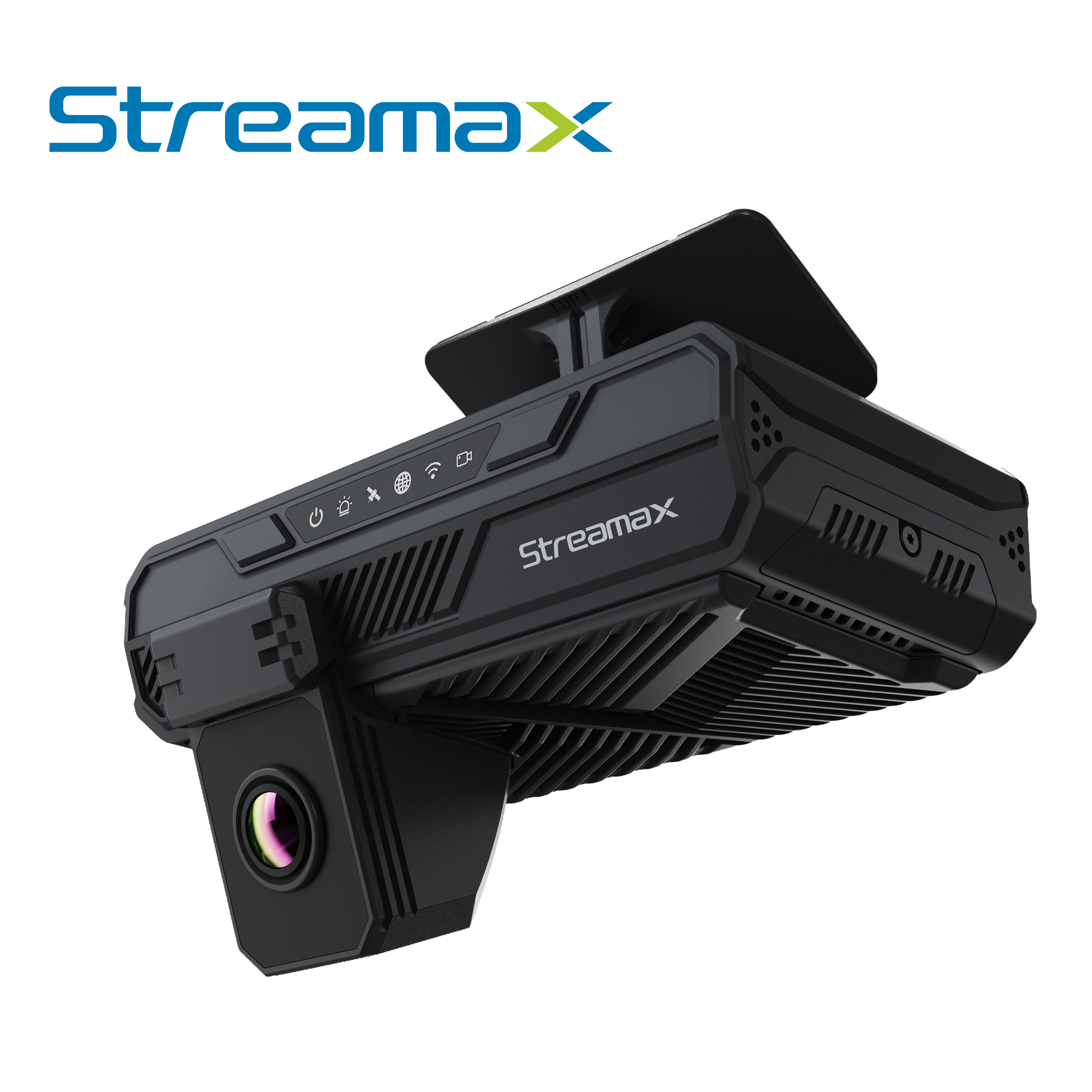 Mdvr Tipo Dashcam Streamax Mad Max / 4MP Camara Frontal + 4MP Camara Cabina / 3.7MM Camara Frontal + 2.2MM Camara Cabina / 4G / Wifi / Bluetooth / Microfono Integrado / Soporta 1 Micro Sd (hasta 1 Tb) / 12-24 Vcd / Soporta Cuatro Camaras Adicionales (1 AHD + 3 Ip)