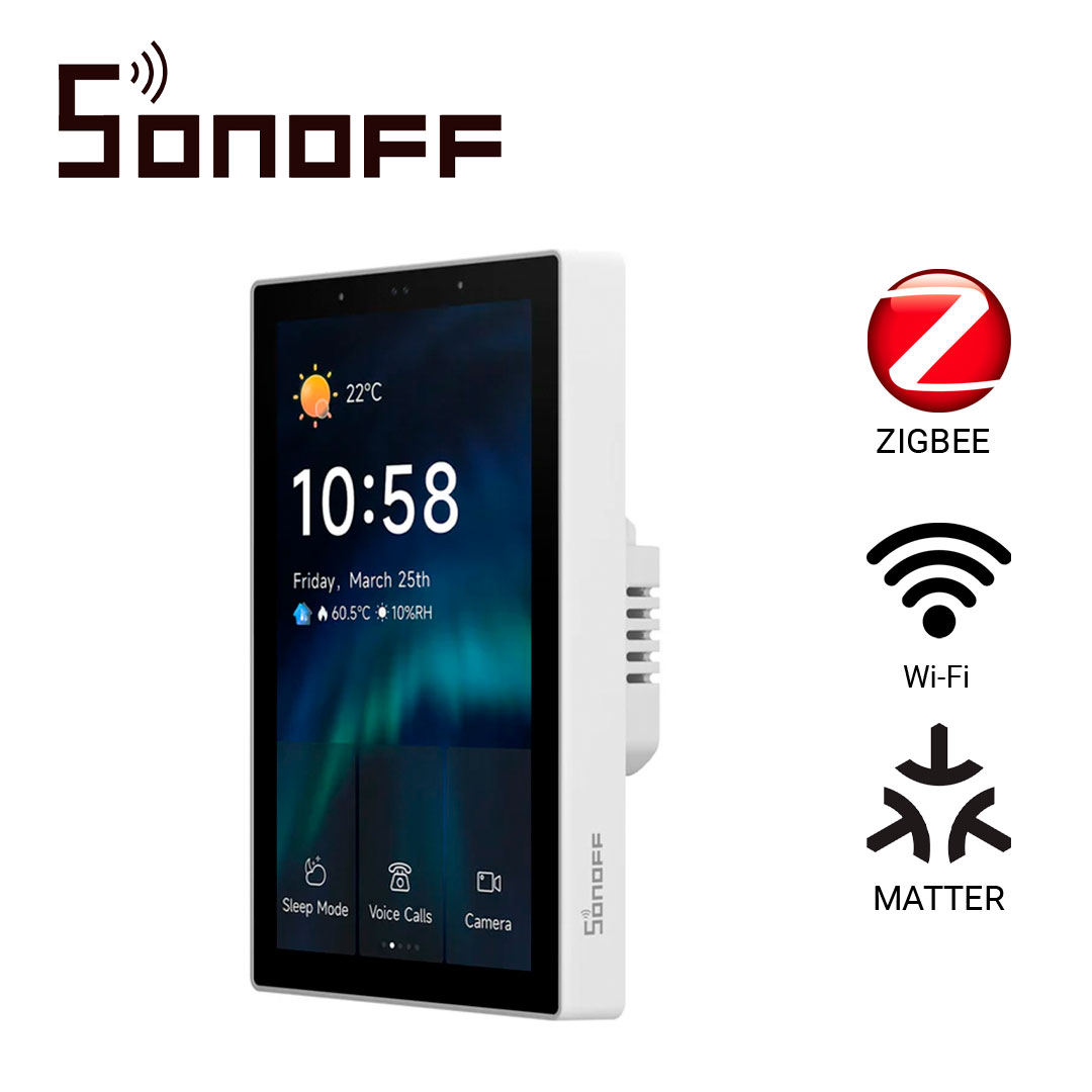 PANEL DE CONTROL PARA CASA INTELIGENTE SONOFF NSPANEL120PW/ COLOR BLANCO/ PANTALLA TOUCH DE 4.7 PULGADAS / HUB ZIGBEE 3.0 INTEGRADO / AGREGA DISPOSITIVOS ZIGBEE DIRECTAMENTE DESDE LA PANTALLA/ COMPATIBLE CON ASISTENTES  DE  VOZ