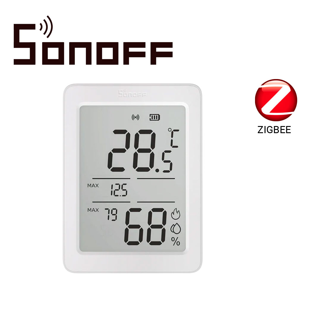 SENSOR DE TEMPERATURA Y HUMEDAD  SONOFF SNZB-02DR2 / ZIGBEE 3.0/ PANTALLA DE 3.6 PULGADAS