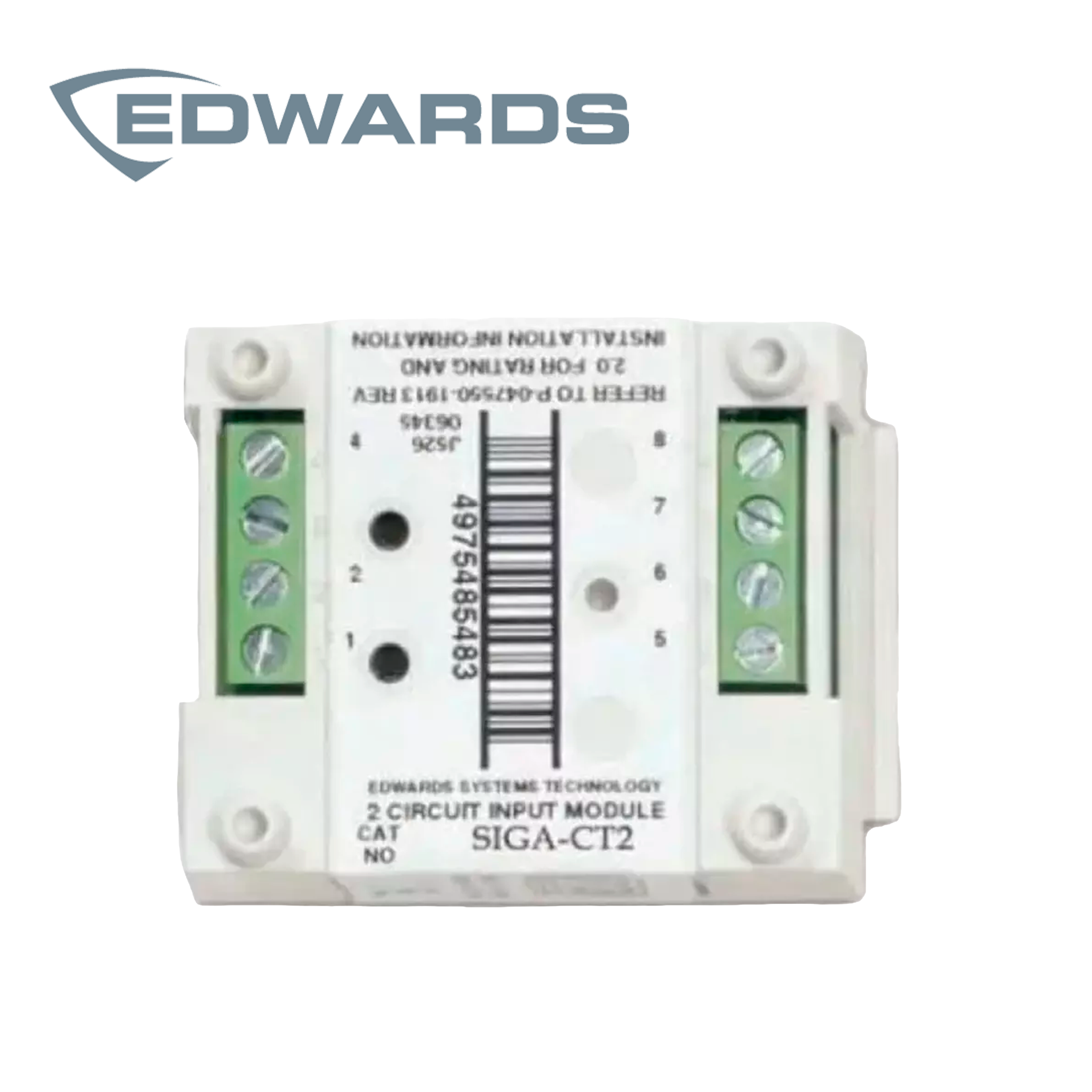 MODULO SUPERVICION DE ENTRADA DOBLE EDWARDS SIGA-CT2 / PARA DISPOSITIVOS DE CONTACTO NORMALMENTE ABIERTO