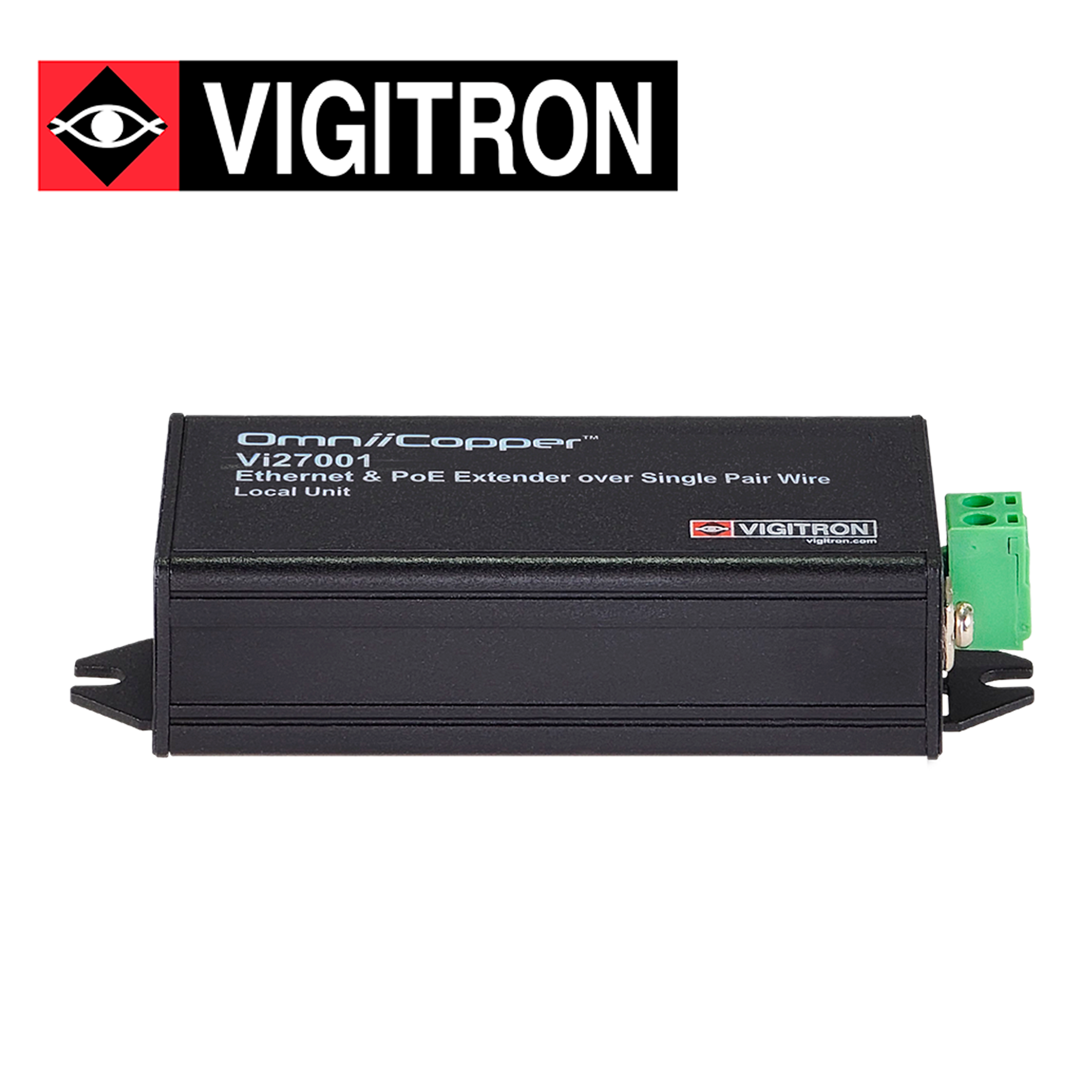 RECEPTOR ETHERNET PAR UNICO Y POE 914 METROS VIGITRON MODELO VI27001/ 1 PUERTO / UTP / POE AF AT / 36W / REQUIERE FUENTE POE O FUENTE ADICIONAL DE 48 -57 V - Código: VI27001 | Compra en Guadalajara
